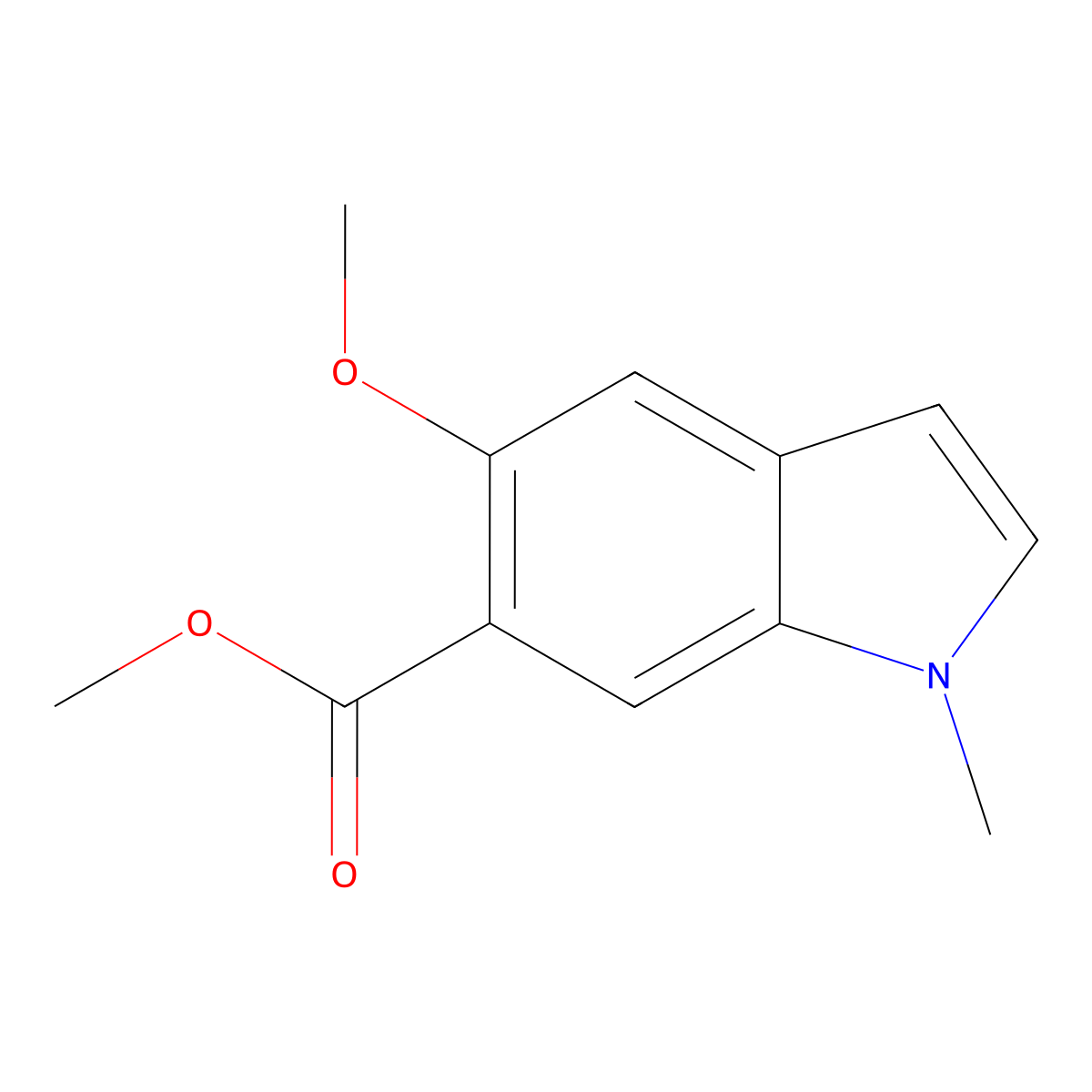 methyl 5-methoxy-1-methyl-1H-indole-6-carboxylate molecular structure, CAS 2105297-55-8
