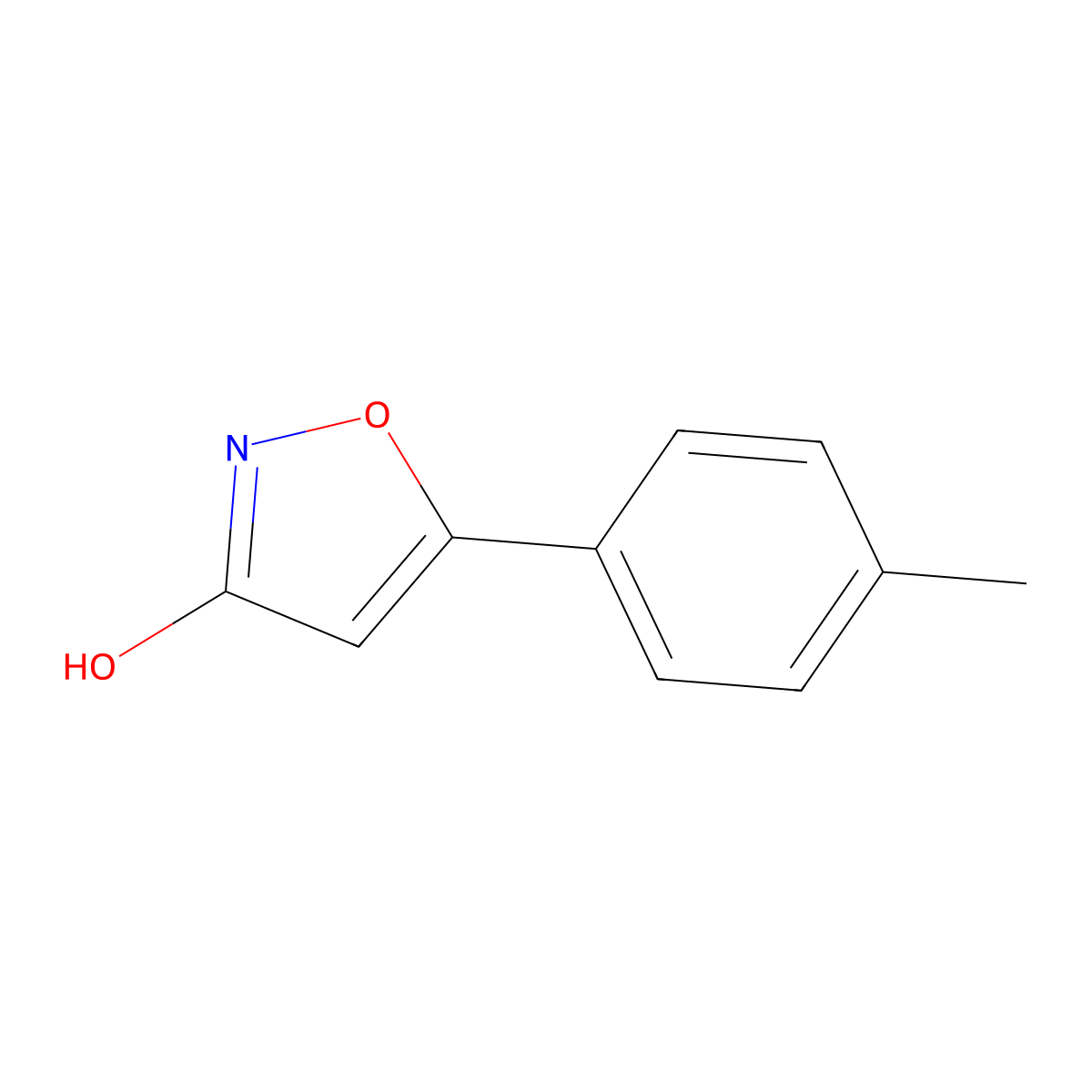 5-(4-Methylphenyl)-1,2-oxazol-3-ol molecular structure, CAS 21053-25-8