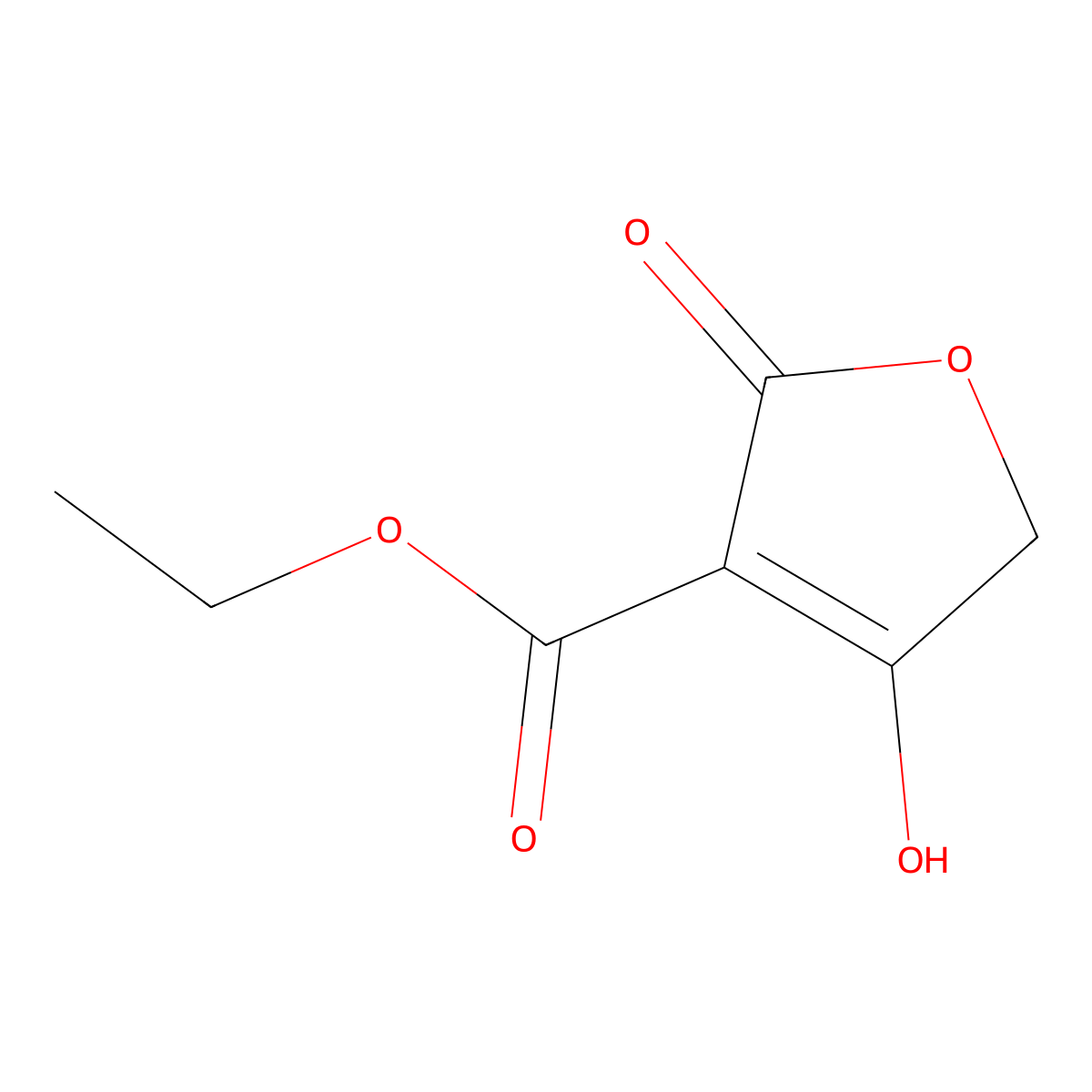 Ethyl 4-hydroxy-2-oxo-2,5-dihydrofuran-3-carboxylate molecular structure, CAS 21053-90-7