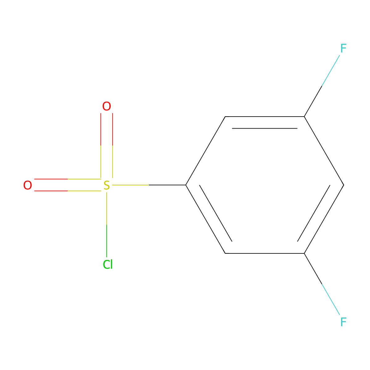 3,5-Difluorobenzenesulfonyl chloride molecular structure, CAS 210532-25-5