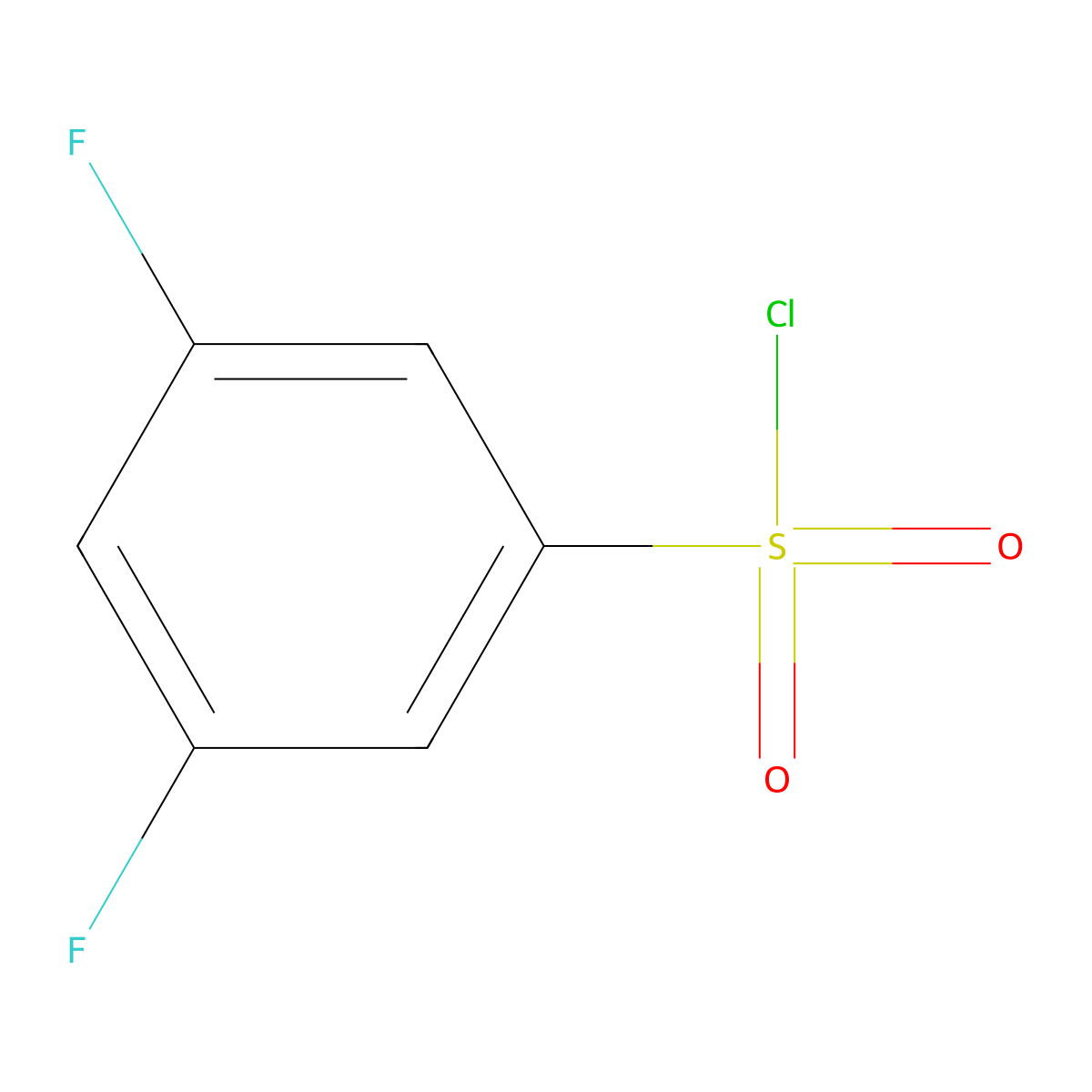 3,5-Difluorobenzenesulfonyl chloride molecular structure, CAS 210532-25-5