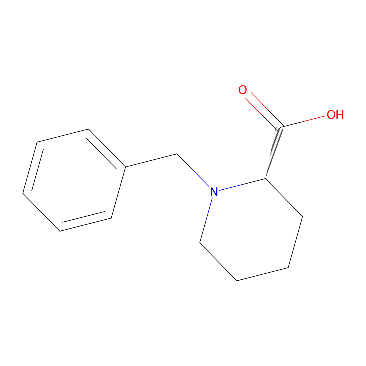 (S)-1-Benzyl-piperidine-2-carboxylic acid molecular structure, CAS 210533-45-2