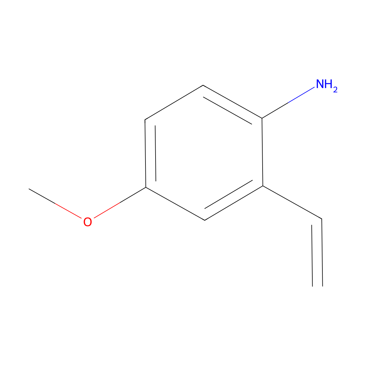 4-Methoxy-2-vinylbenzenamine molecular structure, CAS 210536-47-3