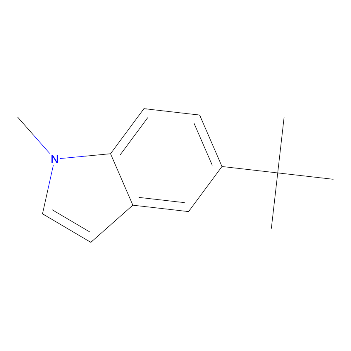 5-(tert-Butyl)-1-methyl-1H-indole molecular structure, CAS 210536-49-5