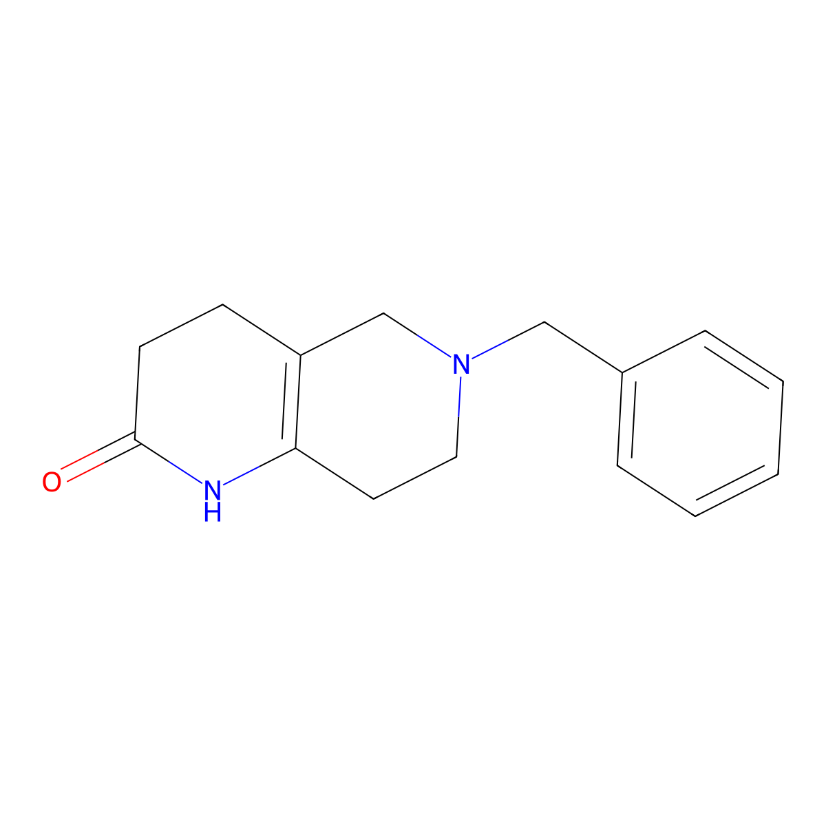 6-Benzyl-1,2,3,4,5,6,7,8-octahydro-1,6-naphthyridin-2-one molecular structure, CAS 210539-03-0