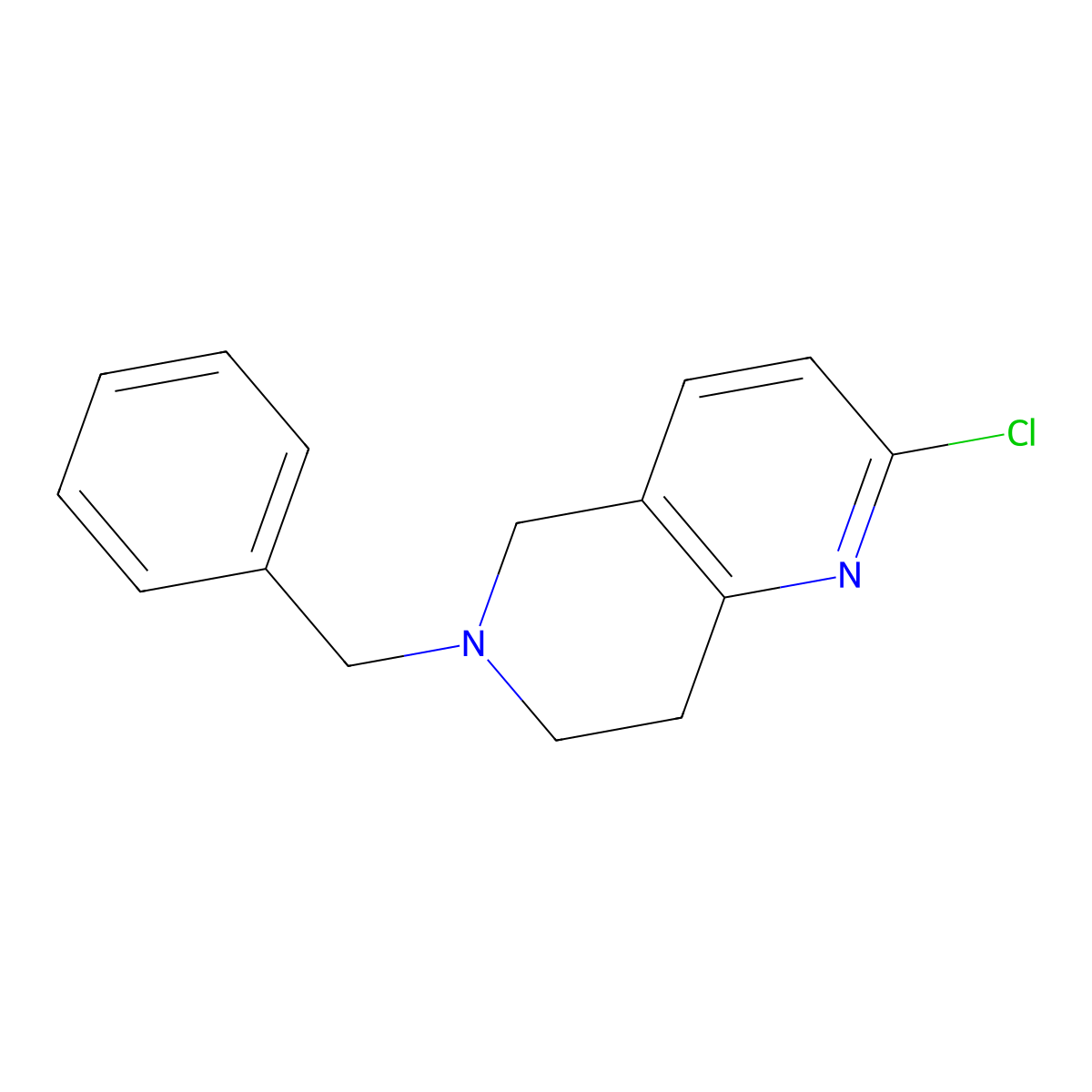 6-Benzyl-2-chloro-5,6,7,8-tetrahydro-1,6-naphthyridine molecular structure, CAS 210539-04-1
