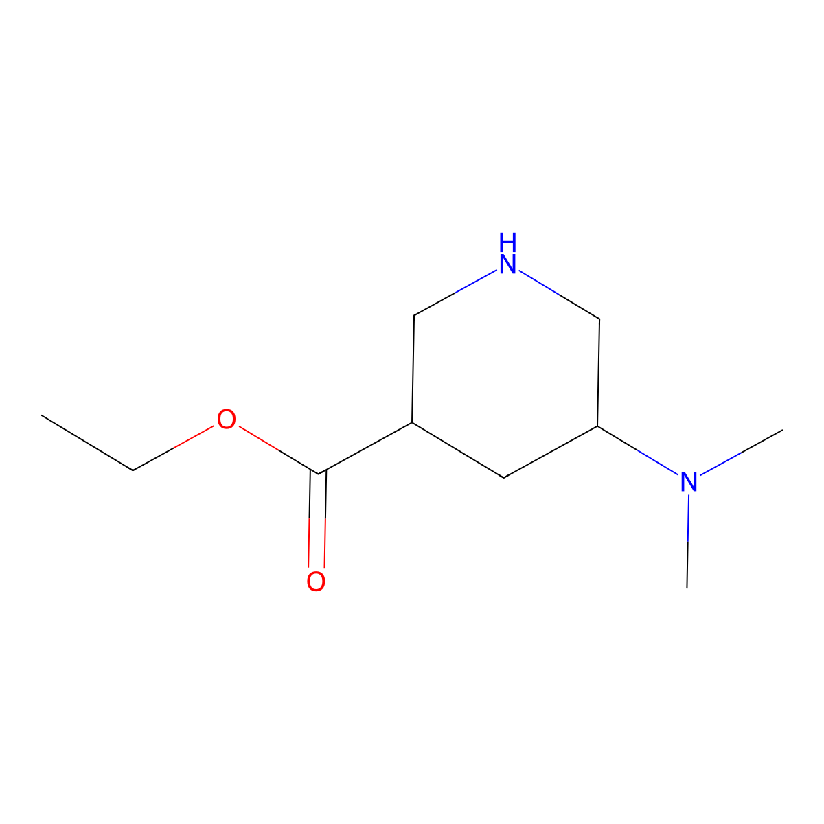 Ethyl 5-(dimethylamino)piperidine-3-carboxylate molecular structure, CAS 2105484-10-2