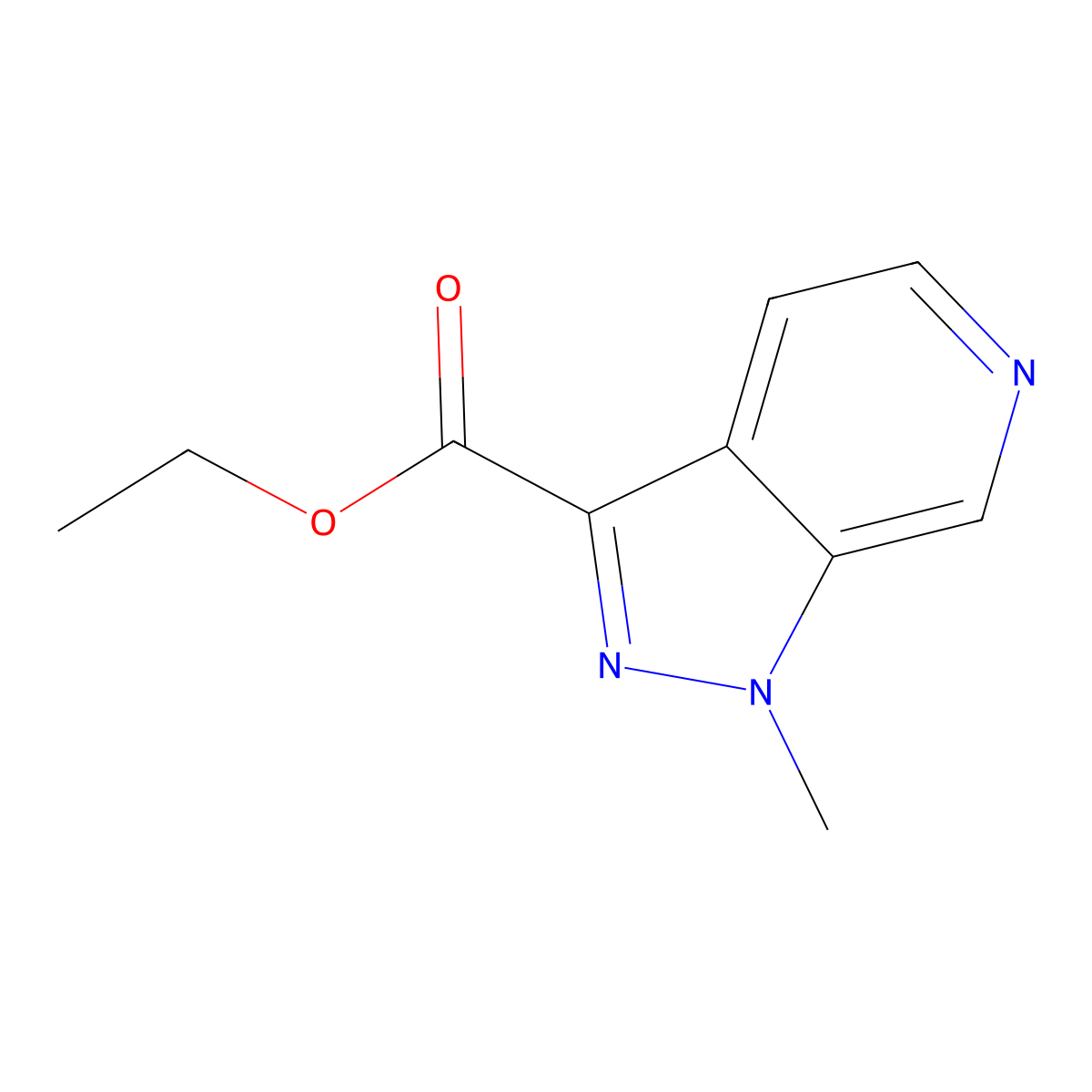 ethyl 1-methyl-1H-pyrazolo[3,4-c]pyridine-3-carboxylate molecular structure, CAS 2105486-48-2