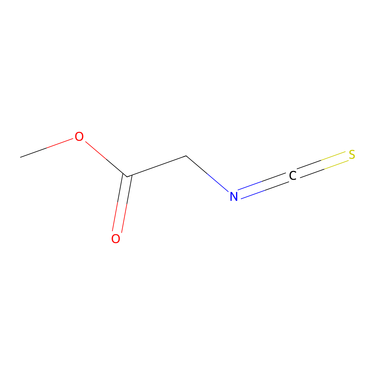Methyl 2-isothiocyanatoacetate molecular structure, CAS 21055-37-8