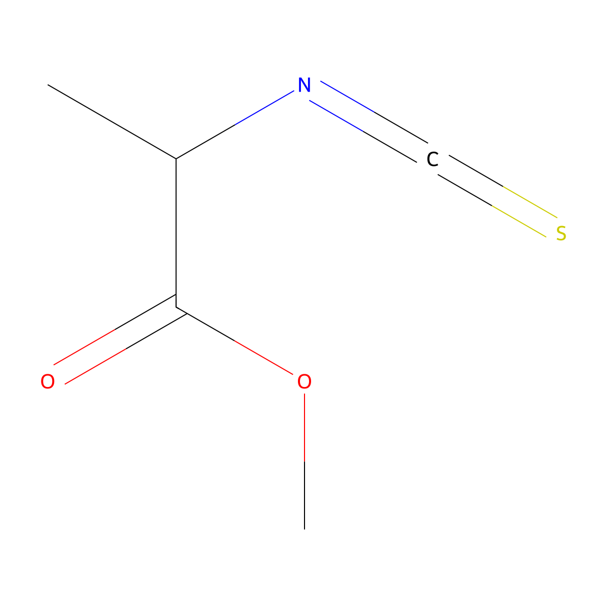 Methyl 2-isothiocyanatopropanoate molecular structure, CAS 21055-39-0