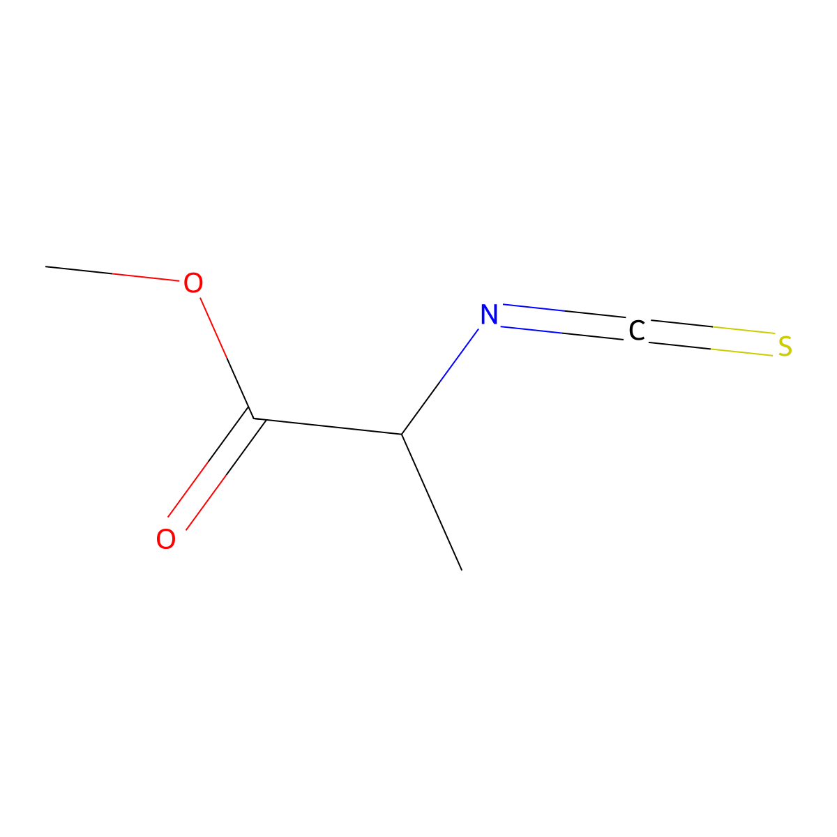 Methyl 2-isothiocyanatopropanoate molecular structure, CAS 21055-39-0
