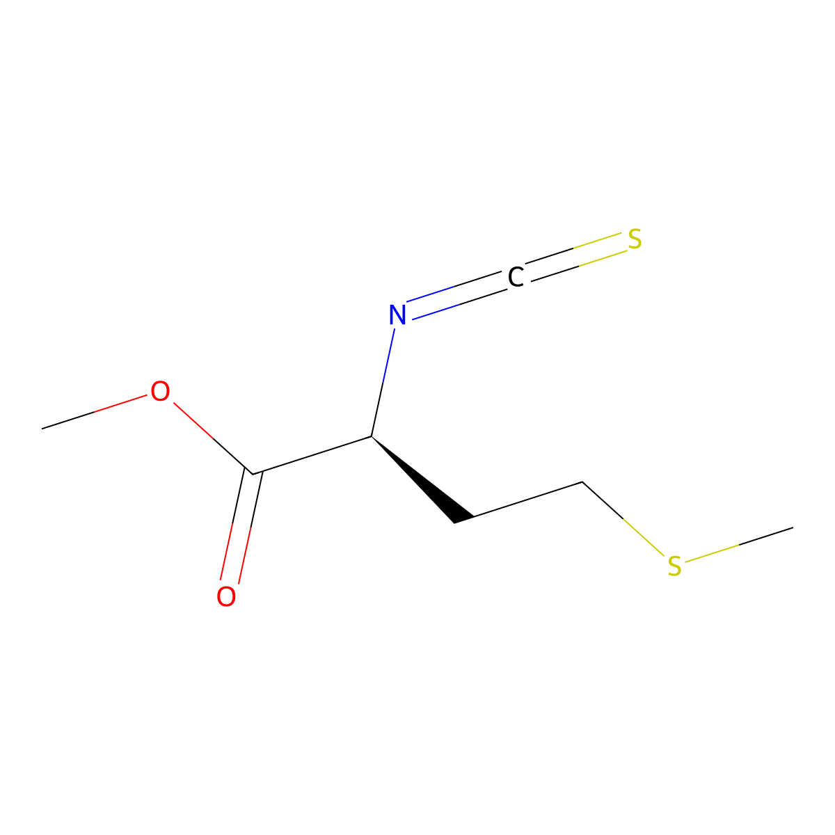 Methyl L-2-isothiocyanato-4-(methylthio)butyrate molecular structure, CAS 21055-47-0