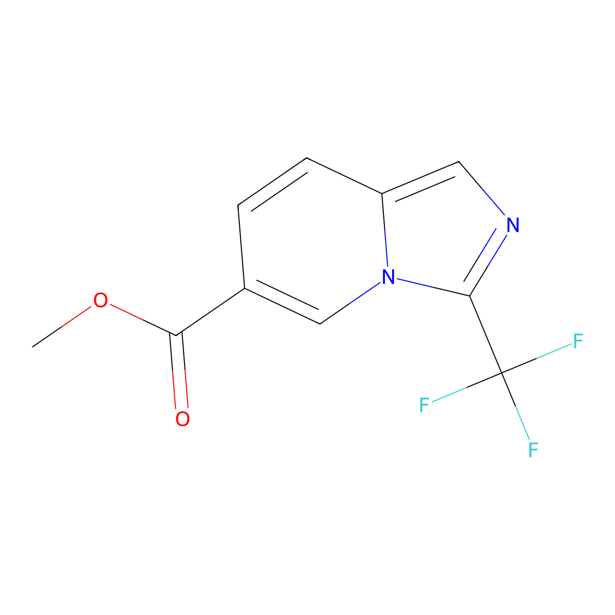 Methyl 3-(trifluoromethyl)imidazo[1,5-a]pyridine-6-carboxylate molecular structure, CAS 2105500-83-0