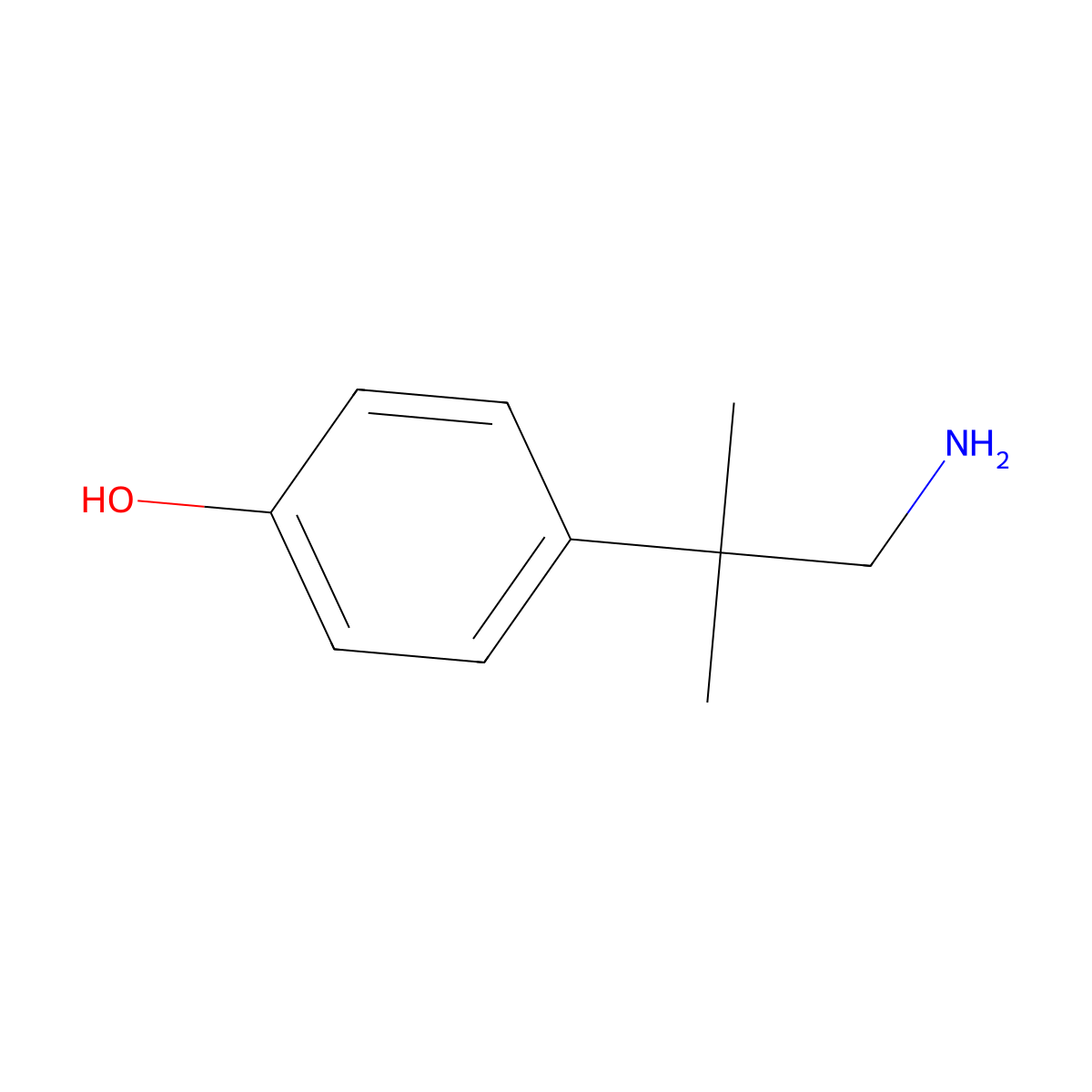 4-(1-Amino-2-methylpropan-2-yl)phenol molecular structure, CAS 210551-85-2