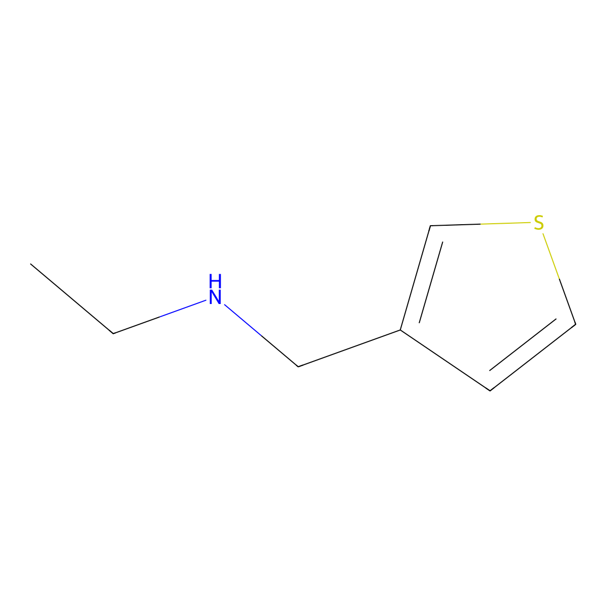 N-(thiophen-3-ylmethyl)ethanamine molecular structure, CAS 210552-09-3