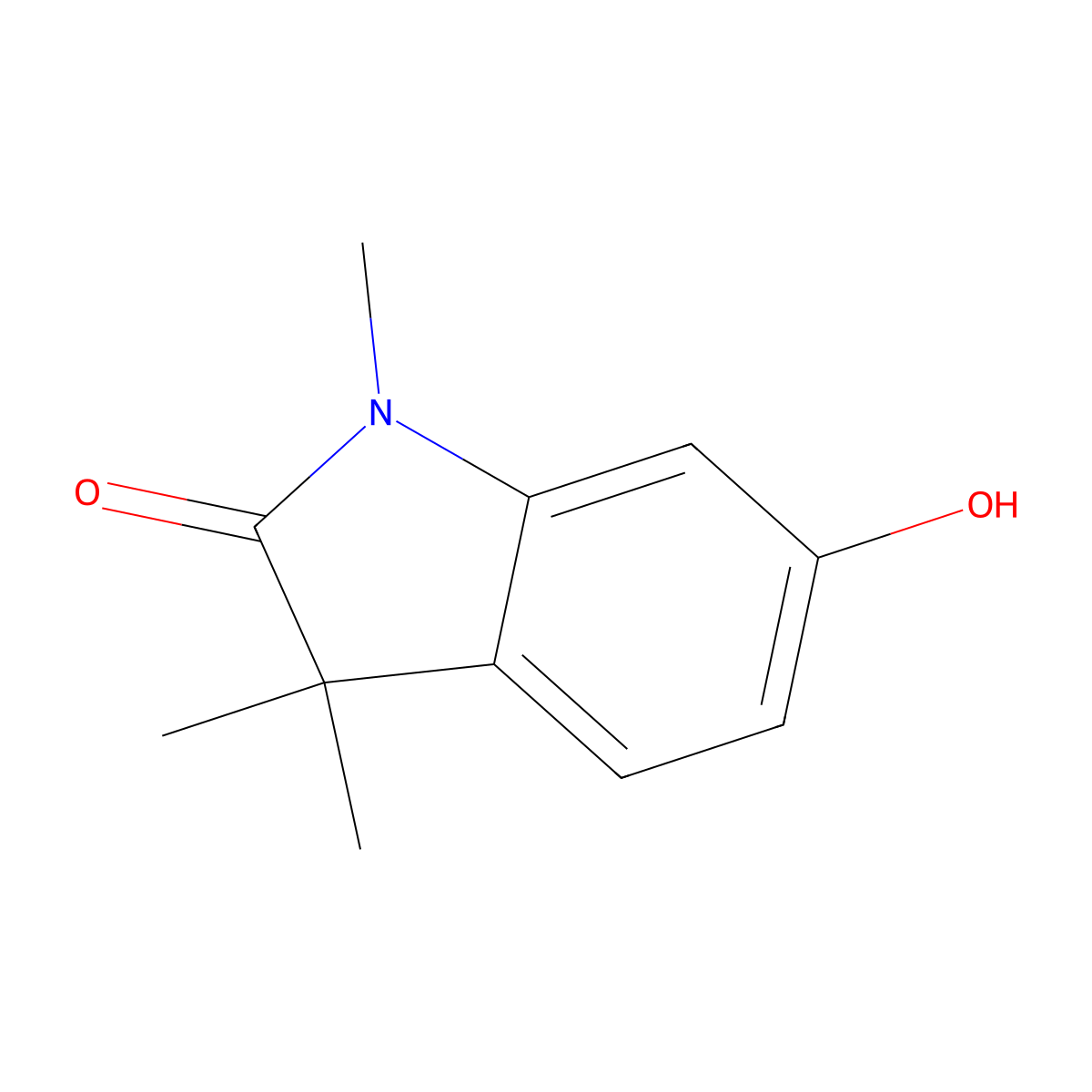 6-hydroxy-1,3,3-trimethyl-2,3-dihydro-1H-indol-2-one molecular structure, CAS 210552-24-2