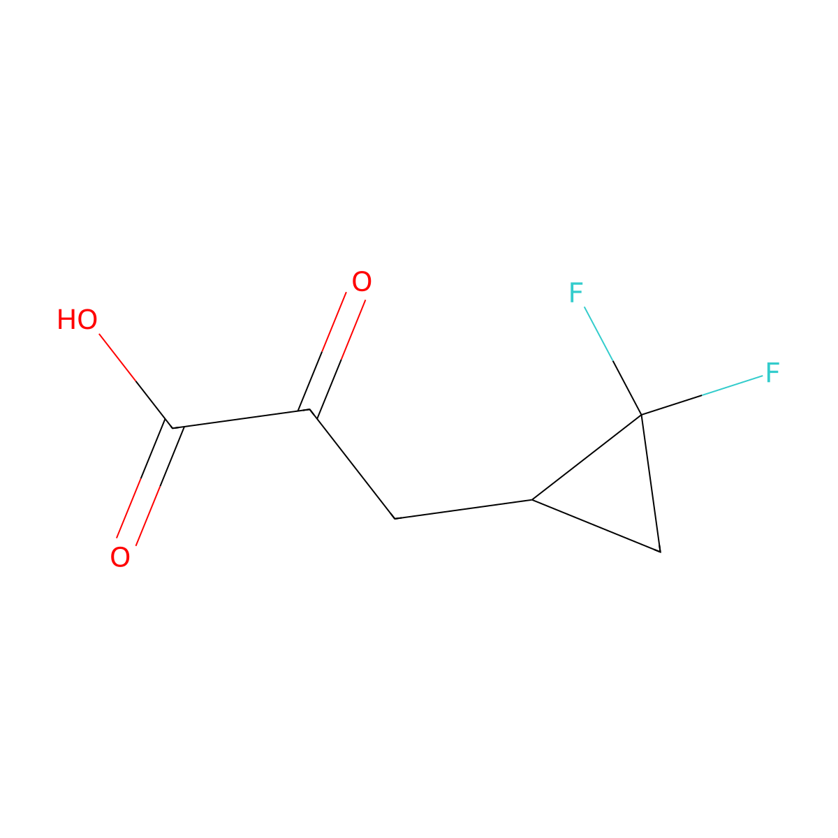 3-(2,2-Difluorocyclopropyl)-2-oxopropanoic acid molecular structure, CAS 2105527-00-0