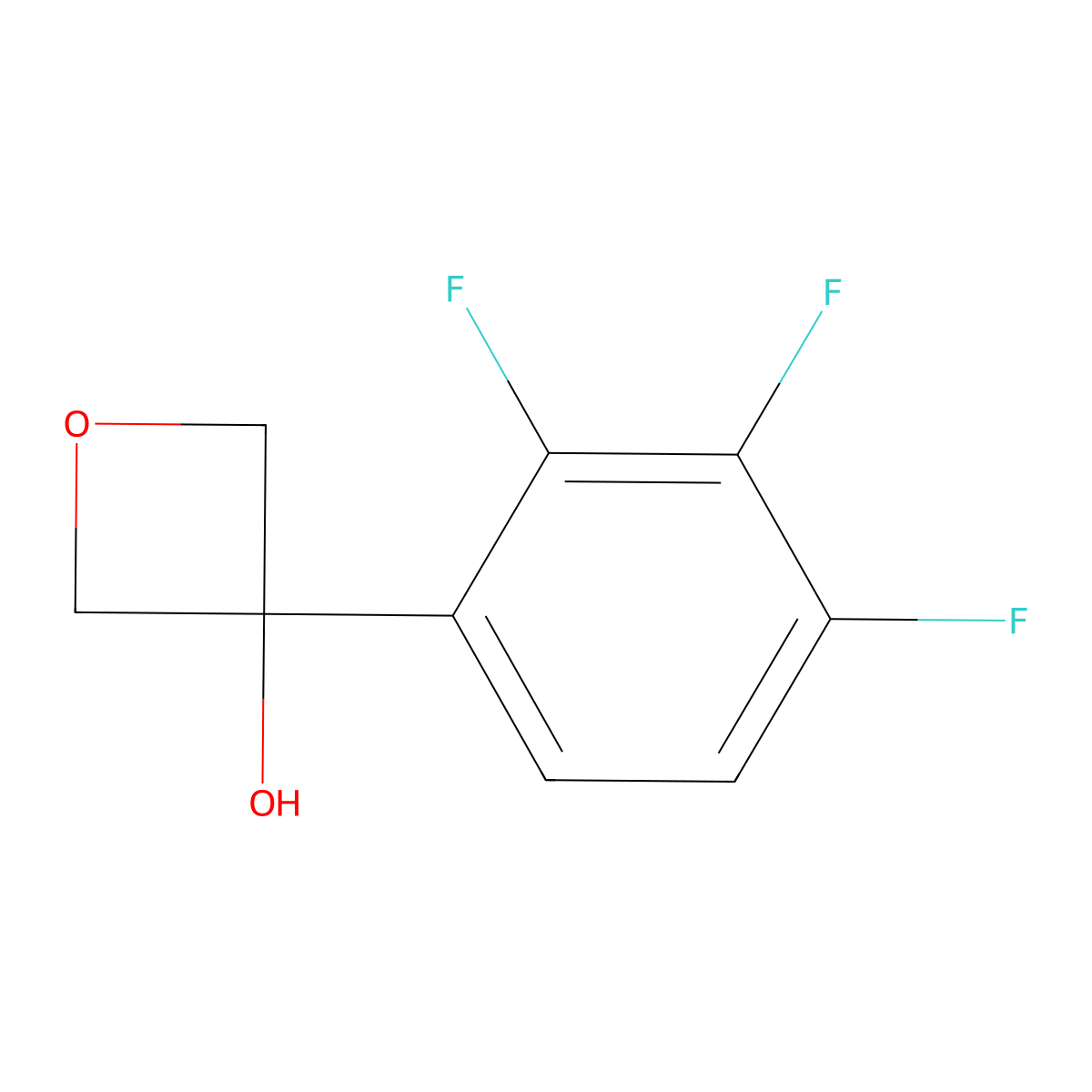 3-(2,3,4-Trifluorophenyl)-3-oxetanol molecular structure, CAS 2105586-55-6