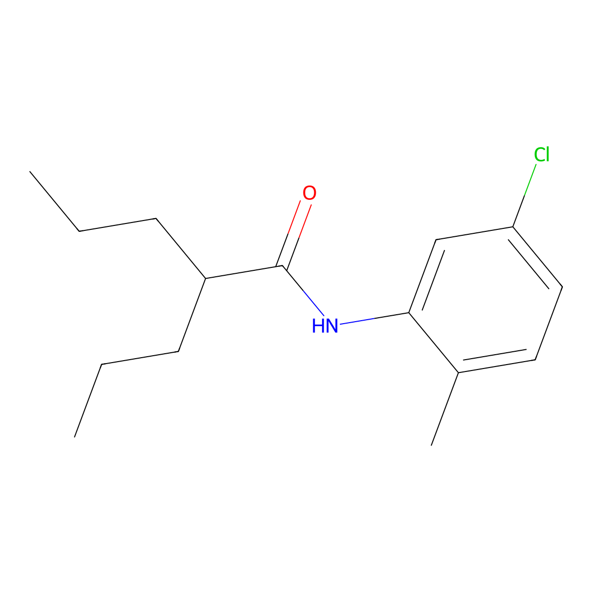 o-Valerotoluidide, 5'-chloro-2-propyl- molecular structure, CAS 21056-29-1