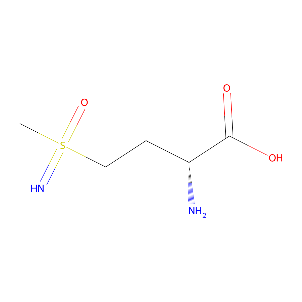 D-Methionine sulfoximine molecular structure, CAS 21056-59-7