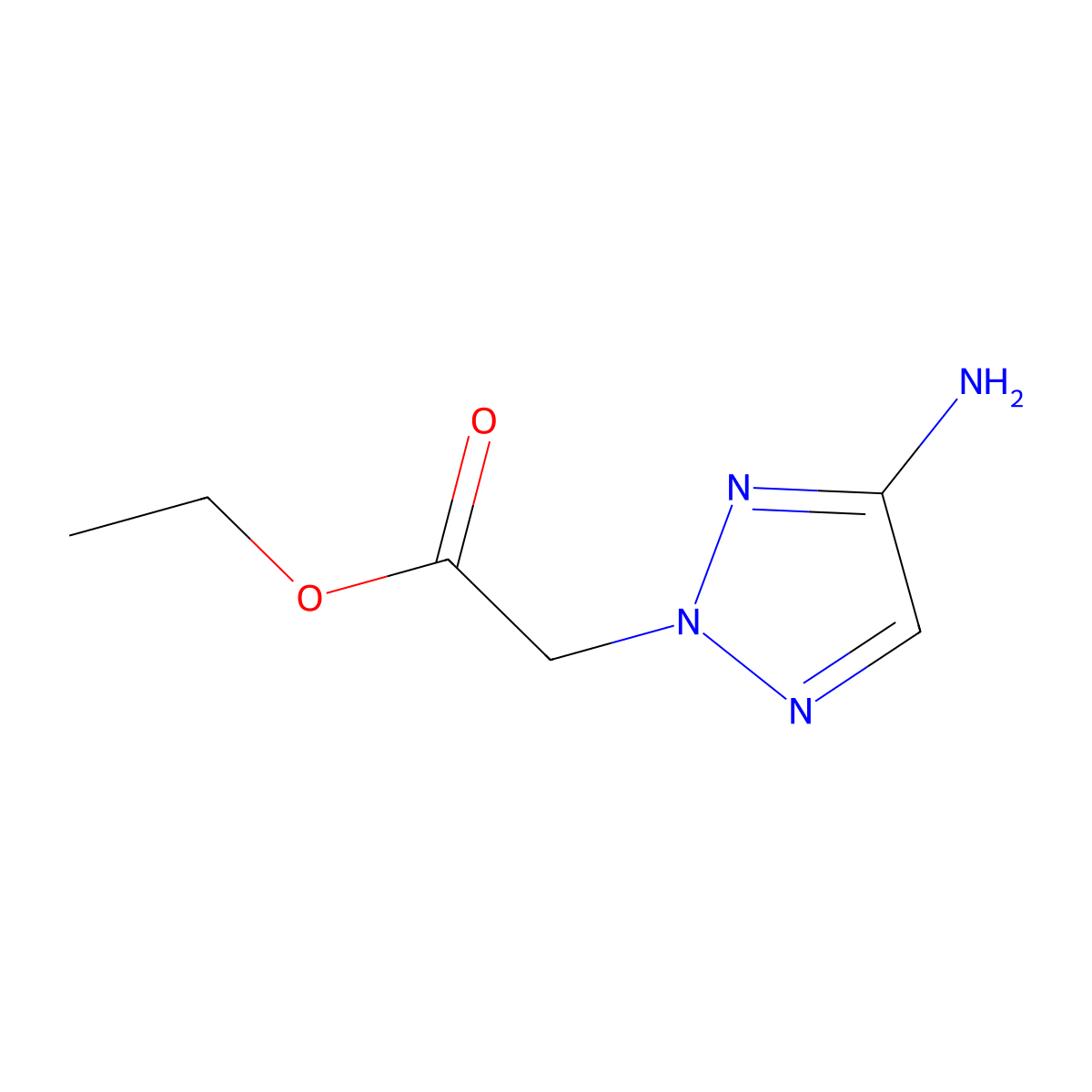 ethyl 2-(4-amino-2H-1,2,3-triazol-2-yl)acetate molecular structure, CAS 2105626-63-7