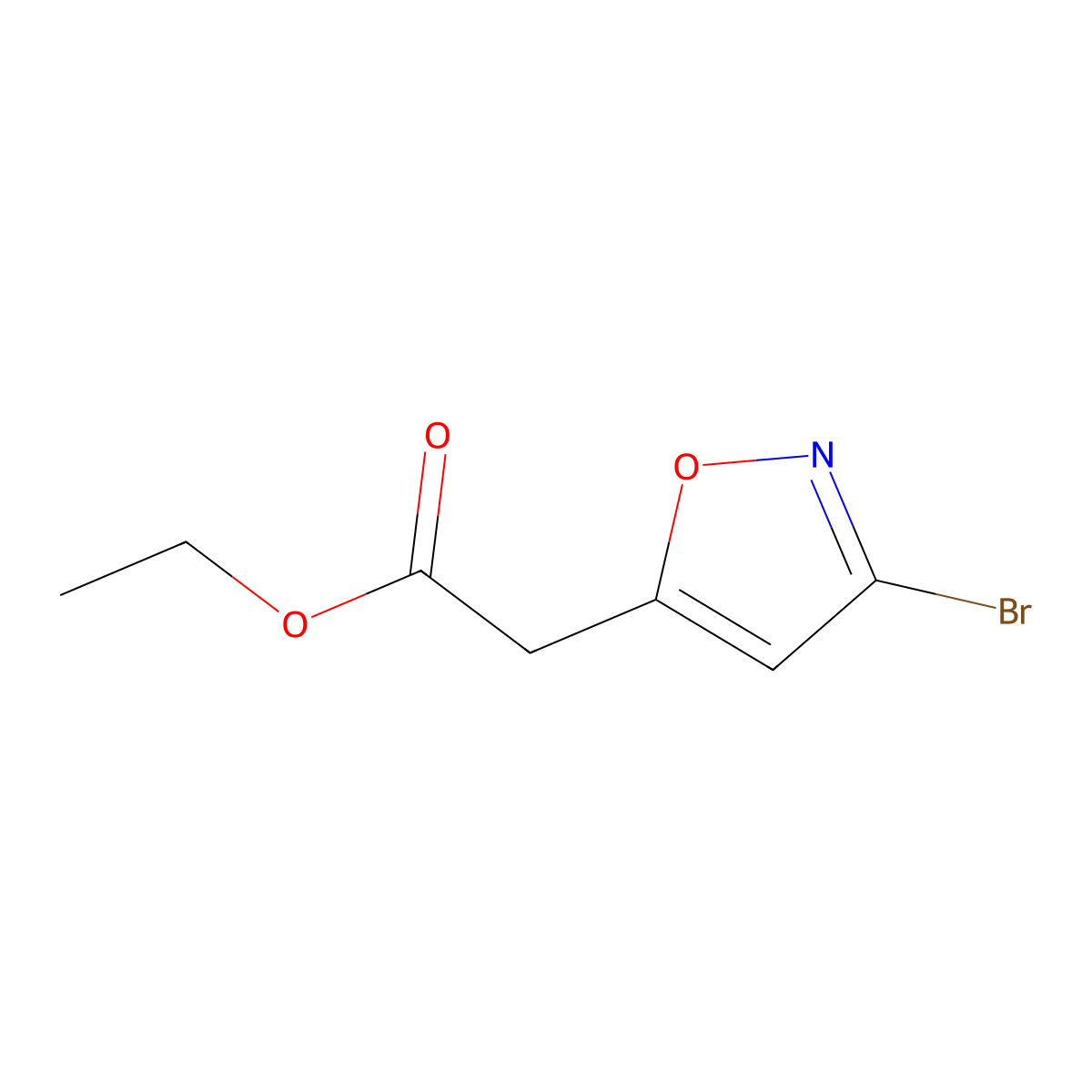 Ethyl 2-(3-bromoisoxazol-5-yl)acetate molecular structure, CAS 2105628-17-7