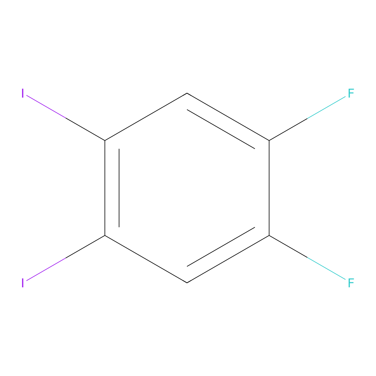 1,2-Difluoro-4,5-diiodobenzene molecular structure, CAS 210567-10-5