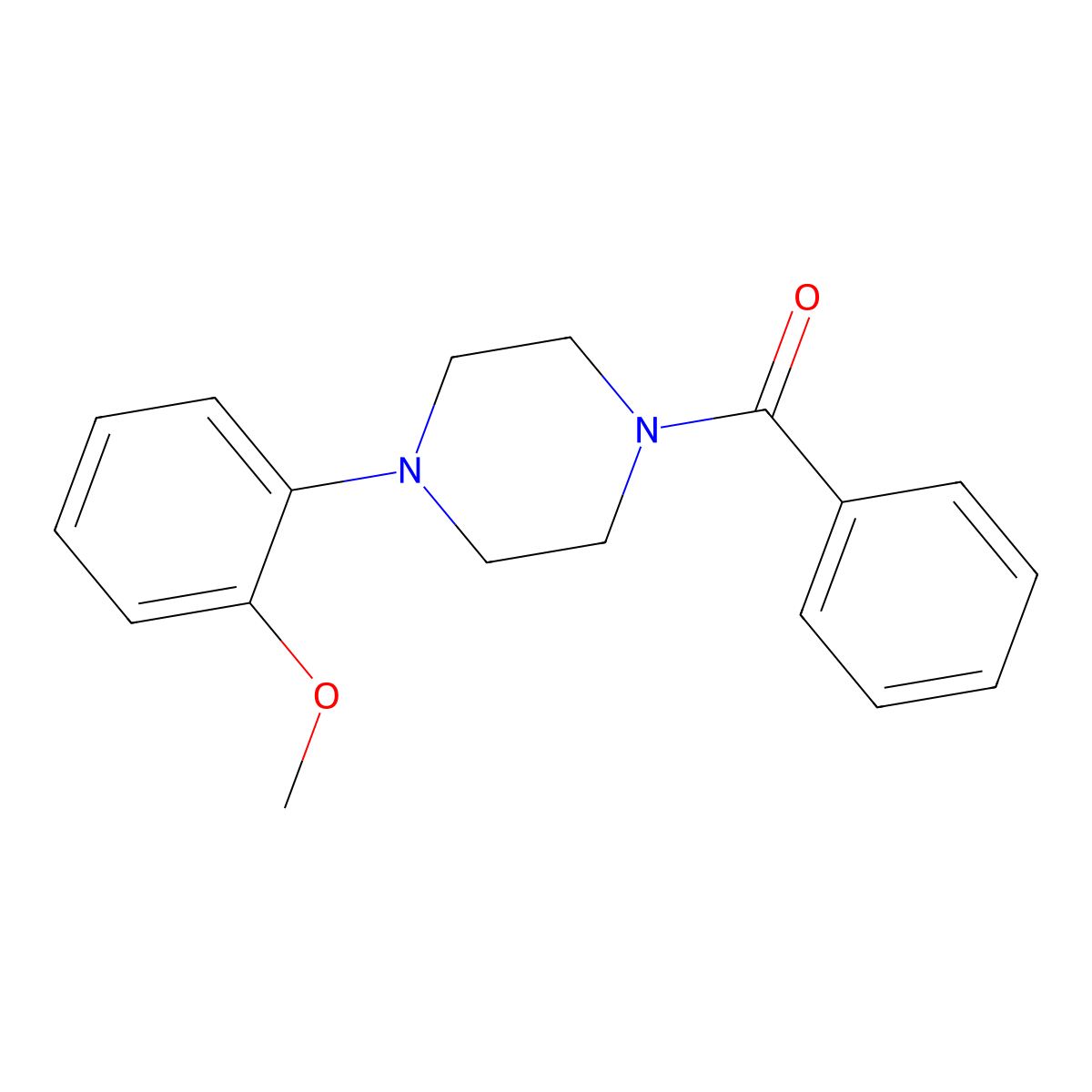 [4-(2-Methoxyphenyl)piperazin-1-yl]-phenylmethanone molecular structure, CAS 21057-12-5