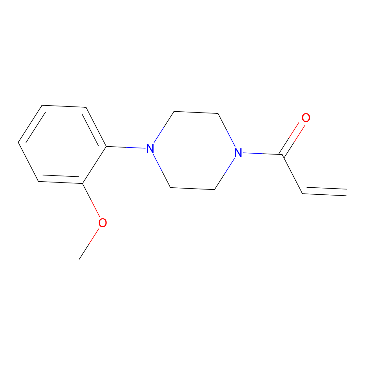 1-[4-(2-methoxyphenyl)-1-piperazinyl]-2-Propen-1-one molecular structure, CAS 21057-24-9