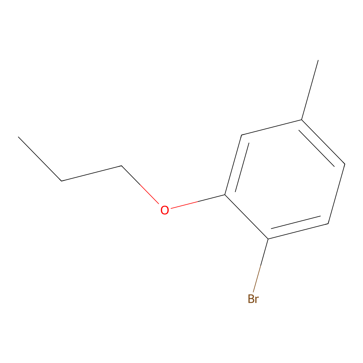 1-Bromo-4-methyl-2-propoxybenzene molecular structure, CAS 2105720-54-3