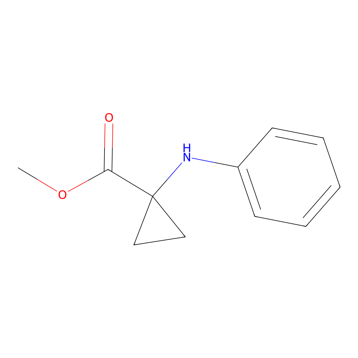Methyl 1-(phenylamino)cyclopropane-1-carboxylate molecular structure, CAS 210576-41-3