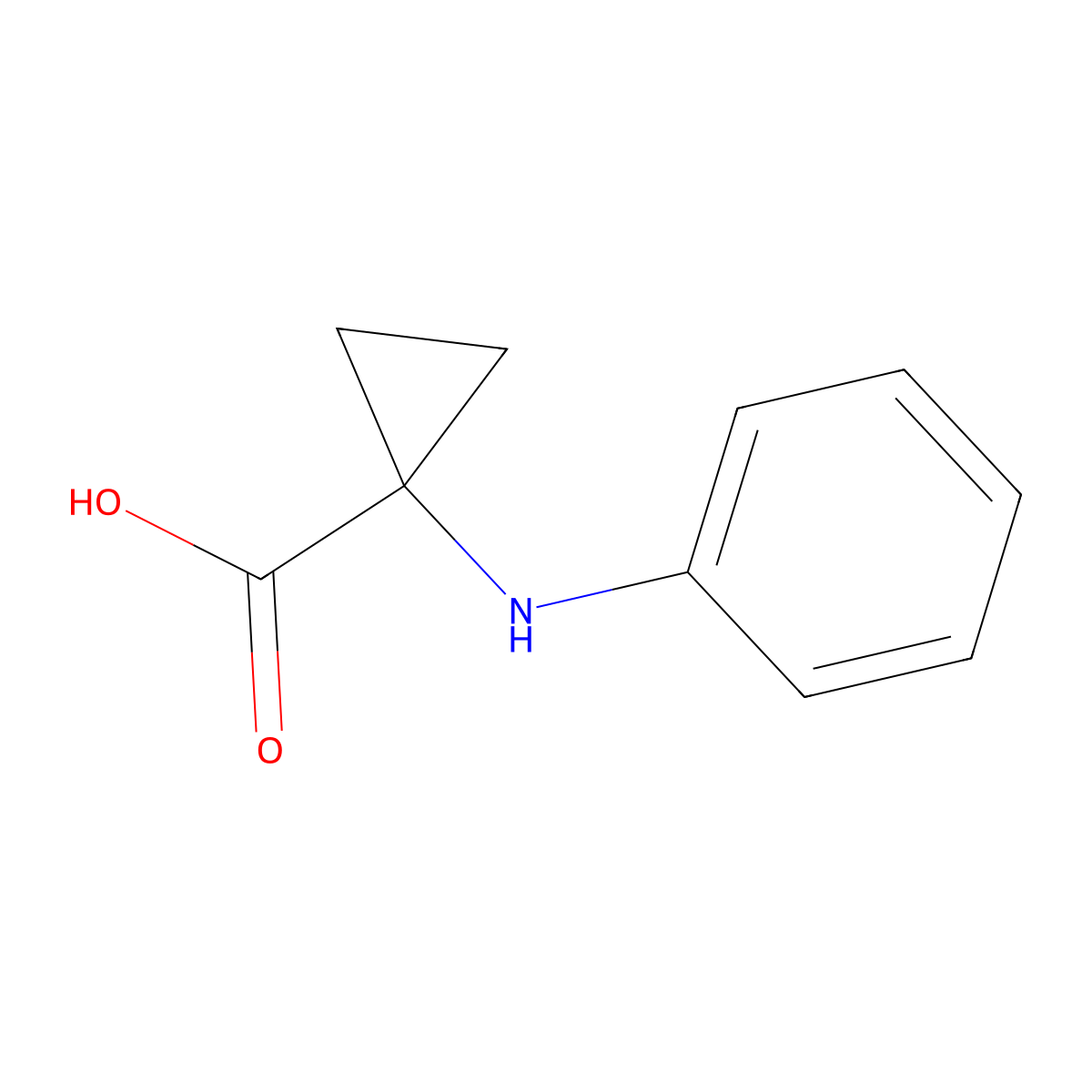 1-(Phenylamino)cyclopropane-1-carboxylic acid molecular structure, CAS 210576-54-8