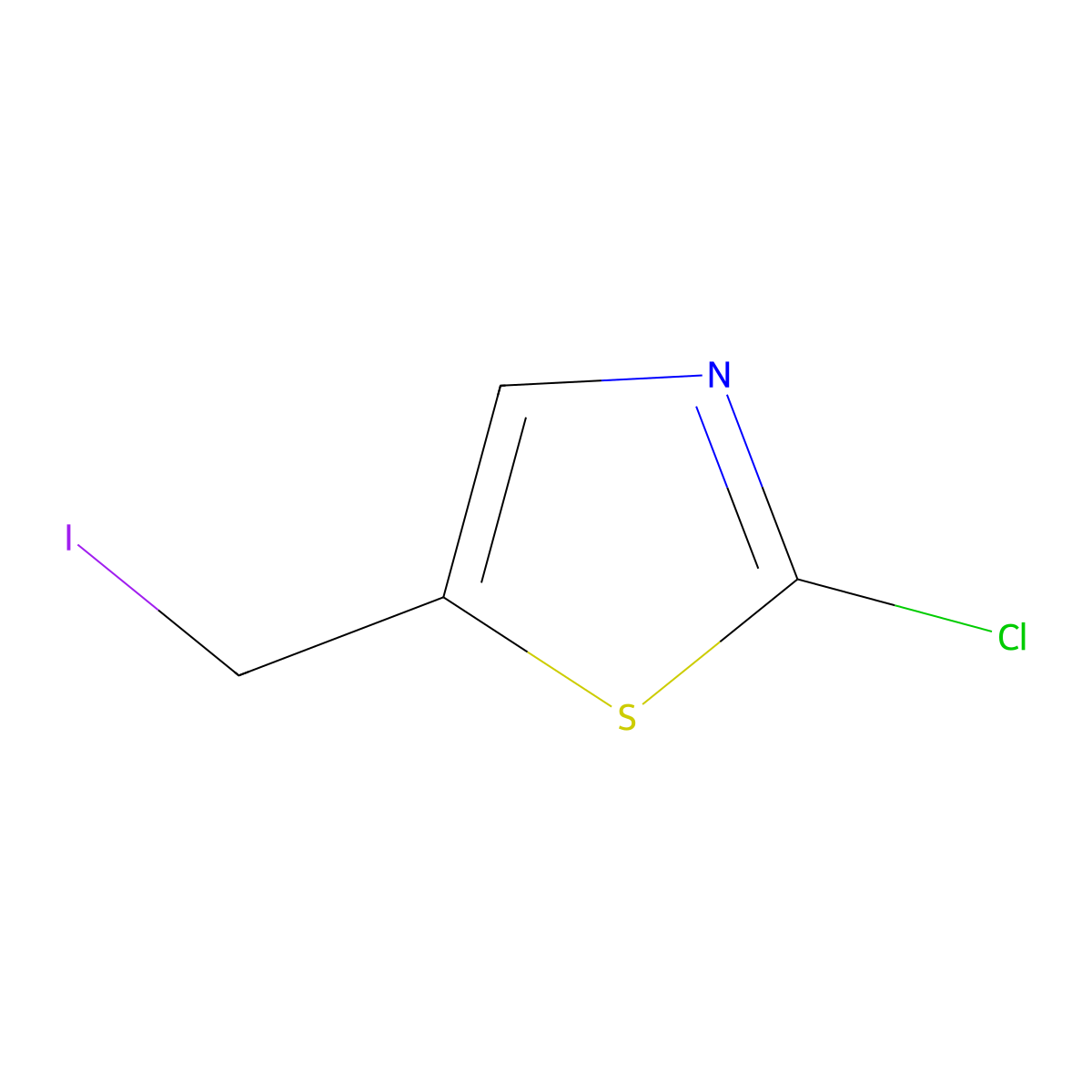 2-Chloro-5-(iodomethyl)thiazole molecular structure, CAS 210576-61-7