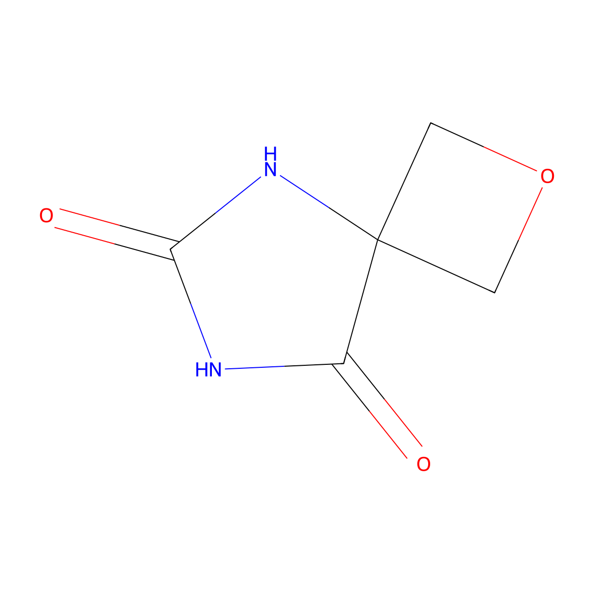 2-Oxa-5,7-diazaspiro(3.4)octane-6,8-dione molecular structure, CAS 2105781-96-0