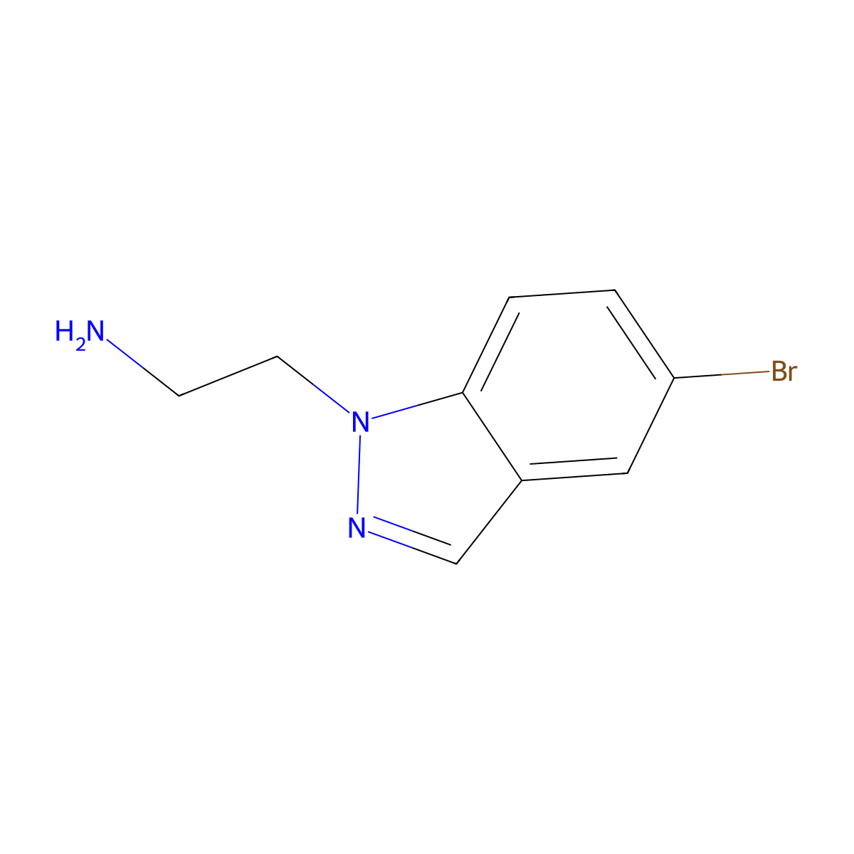 2-(5-Bromo-1H-indazol-1-YL)ethanamine molecular structure, CAS 210580-38-4