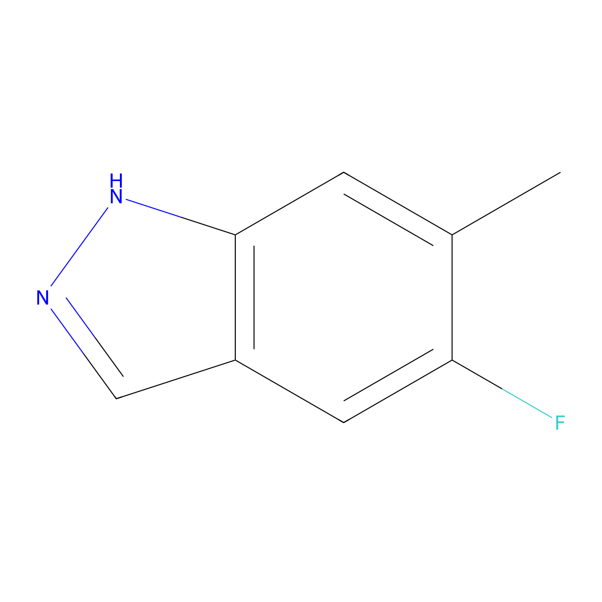 5-Fluoro-6-methyl-1H-indazole molecular structure, CAS 210581-39-8