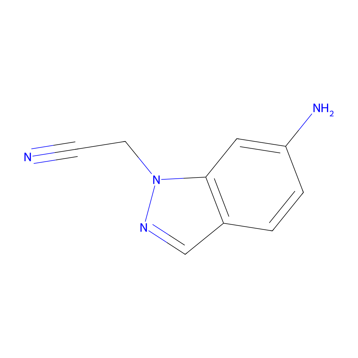 2-(6-Amino-1H-indazol-1-YL)acetonitrile molecular structure, CAS 210581-44-5