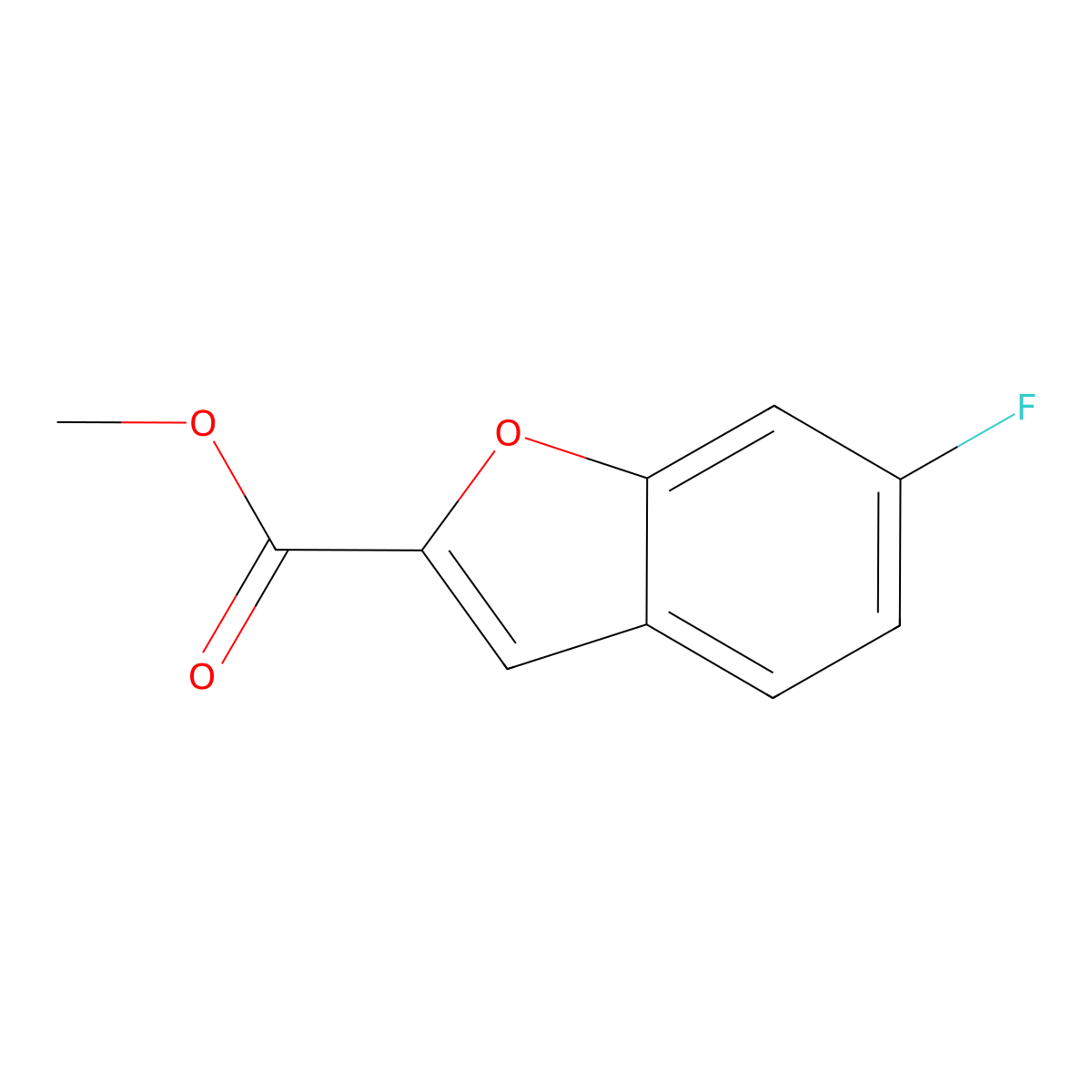 Methyl 6-fluoro-1-benzofuran-2-carboxylate molecular structure, CAS 2105823-45-6