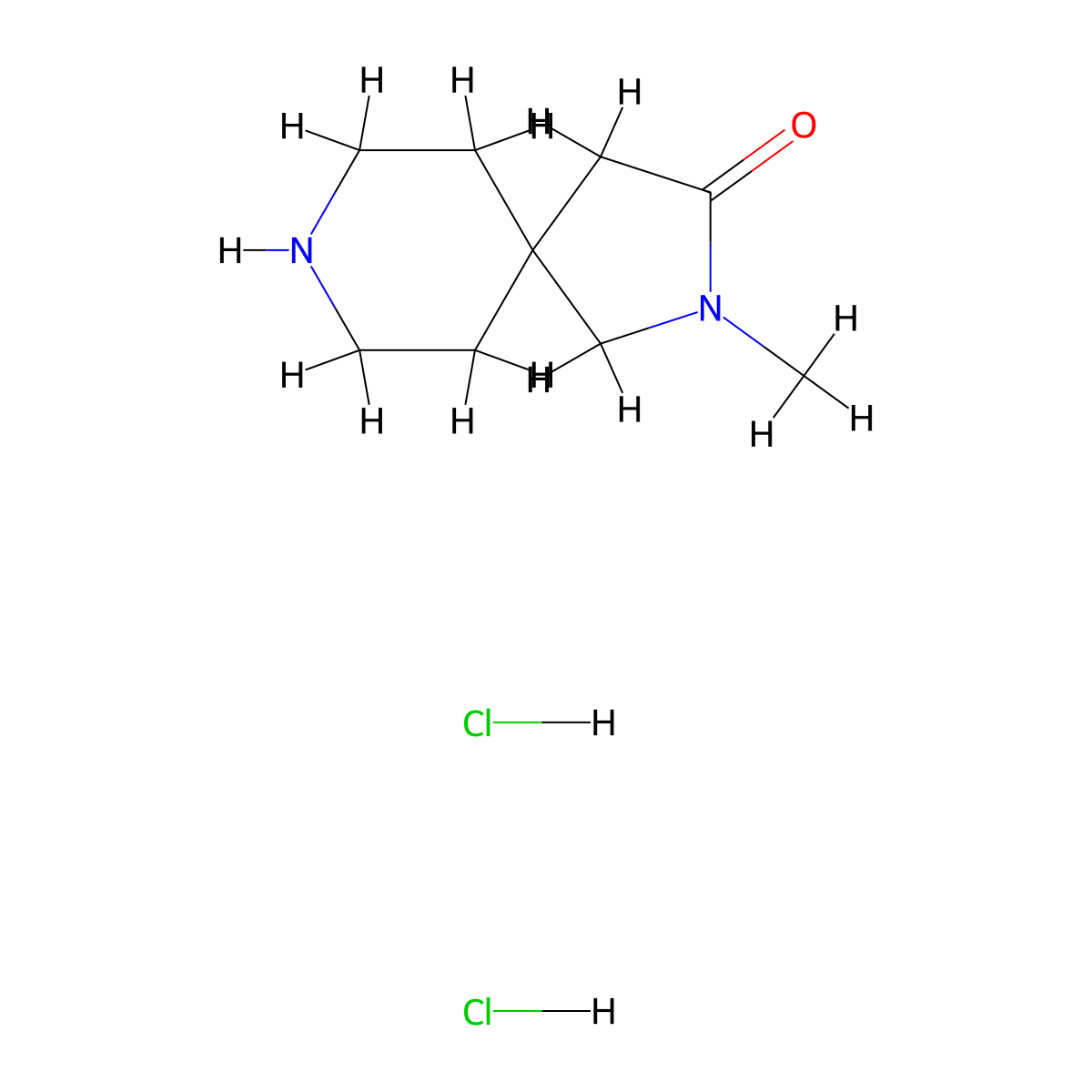 2-Methyl-2,8-diazaspiro[4.5]decan-3-one dihydrochloride molecular structure, CAS 2105838-76-2