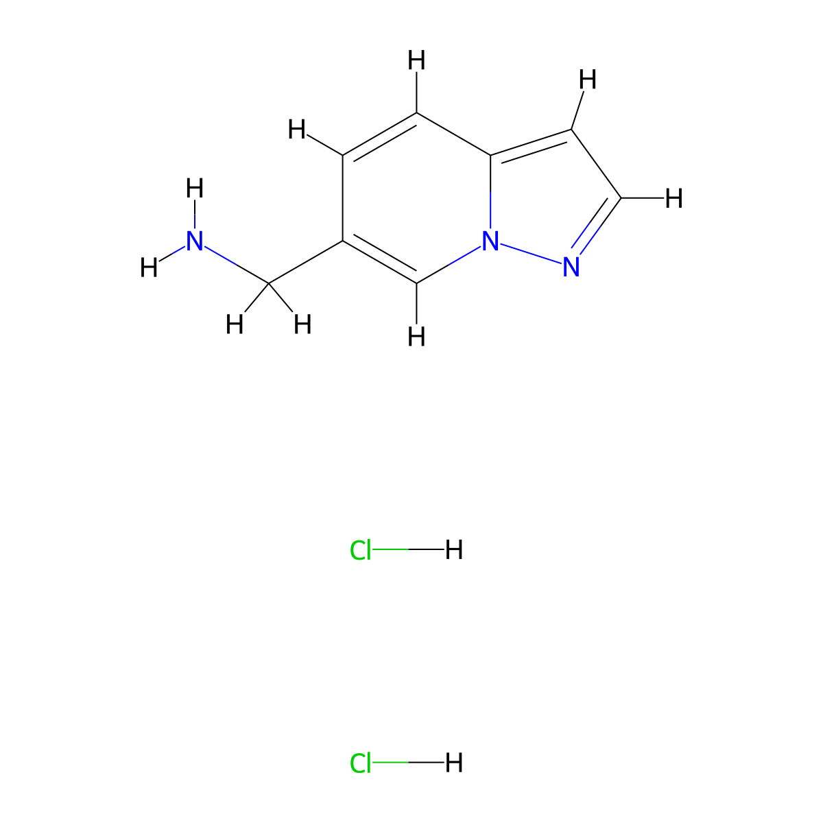 (Pyrazolo[1,5-a]pyridin-6-ylmethyl)amine dihydrochloride molecular structure, CAS 2105838-77-3