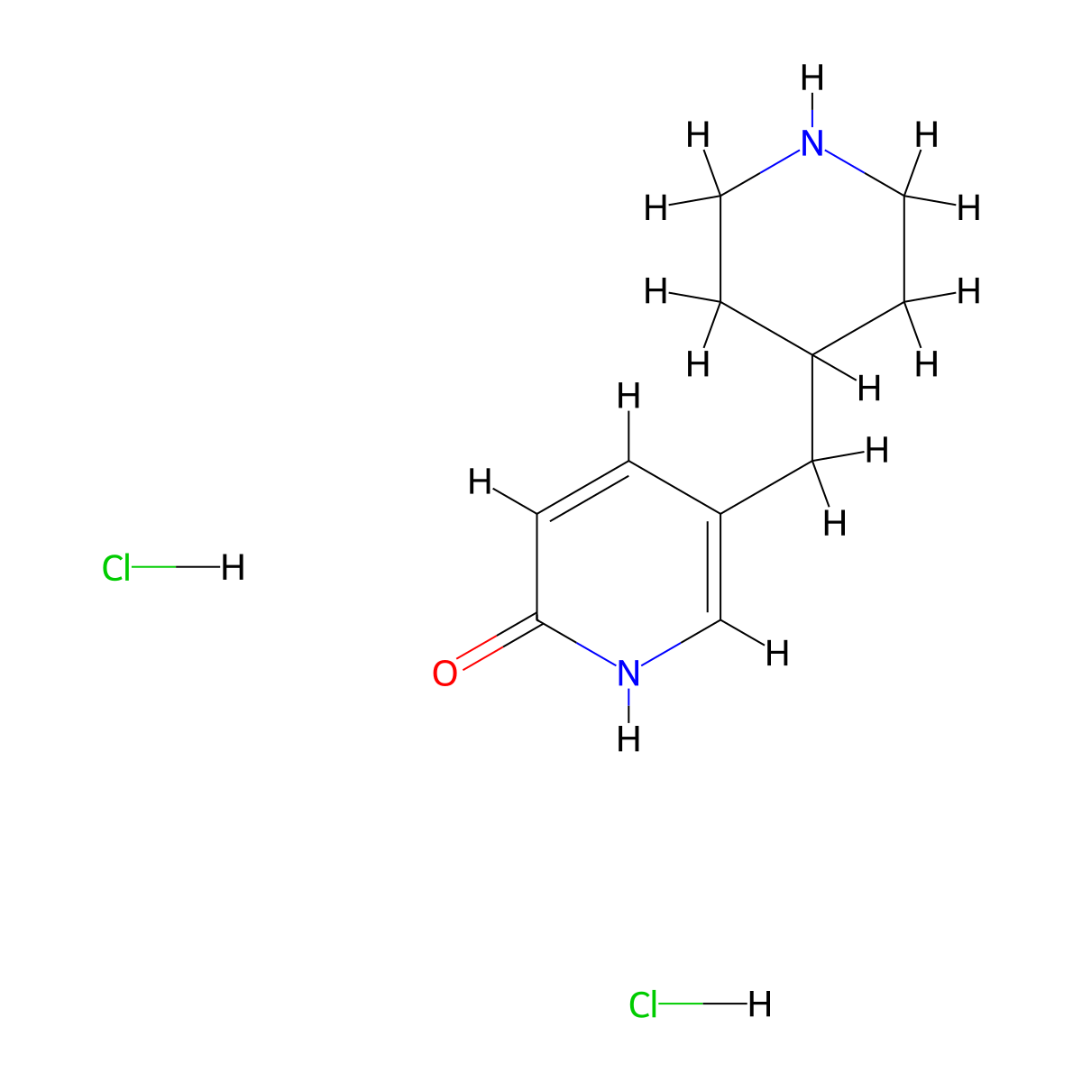 5-(4-Piperidinylmethyl)-2(1H)-pyridinone dihydrochloride molecular structure, CAS 2105838-79-5
