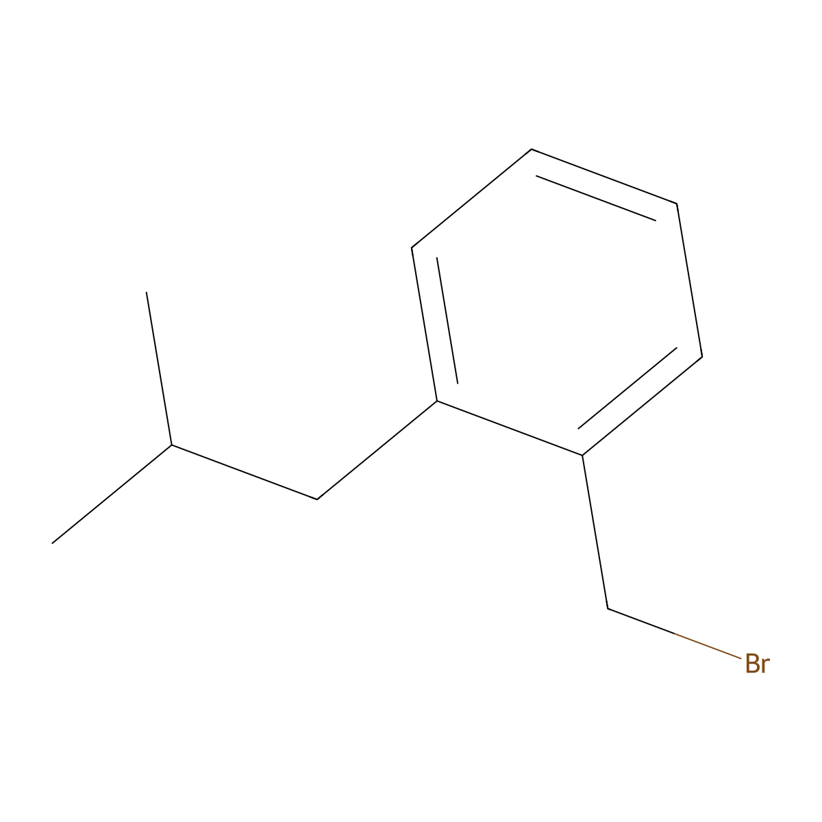 1-(Bromomethyl)-2-(2-methylpropyl)benzene molecular structure, CAS 210587-74-9