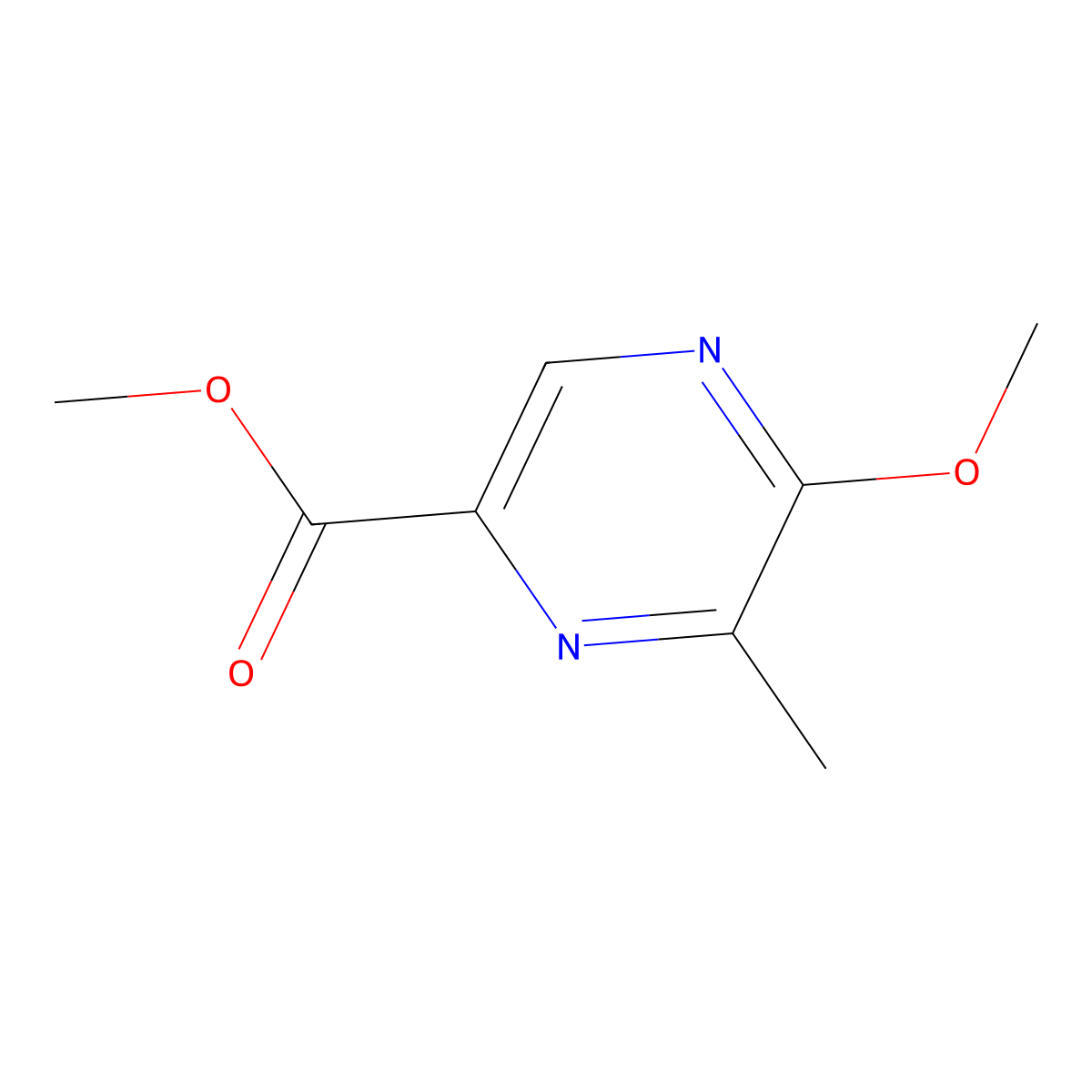 Methyl 5-methoxy-6-methylpyrazine-2-carboxylate molecular structure, CAS 2105943-99-3