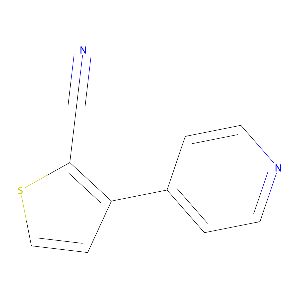 3-(Pyridin-4-yl)thiophene-2-carbonitrile molecular structure, CAS 2105962-31-8