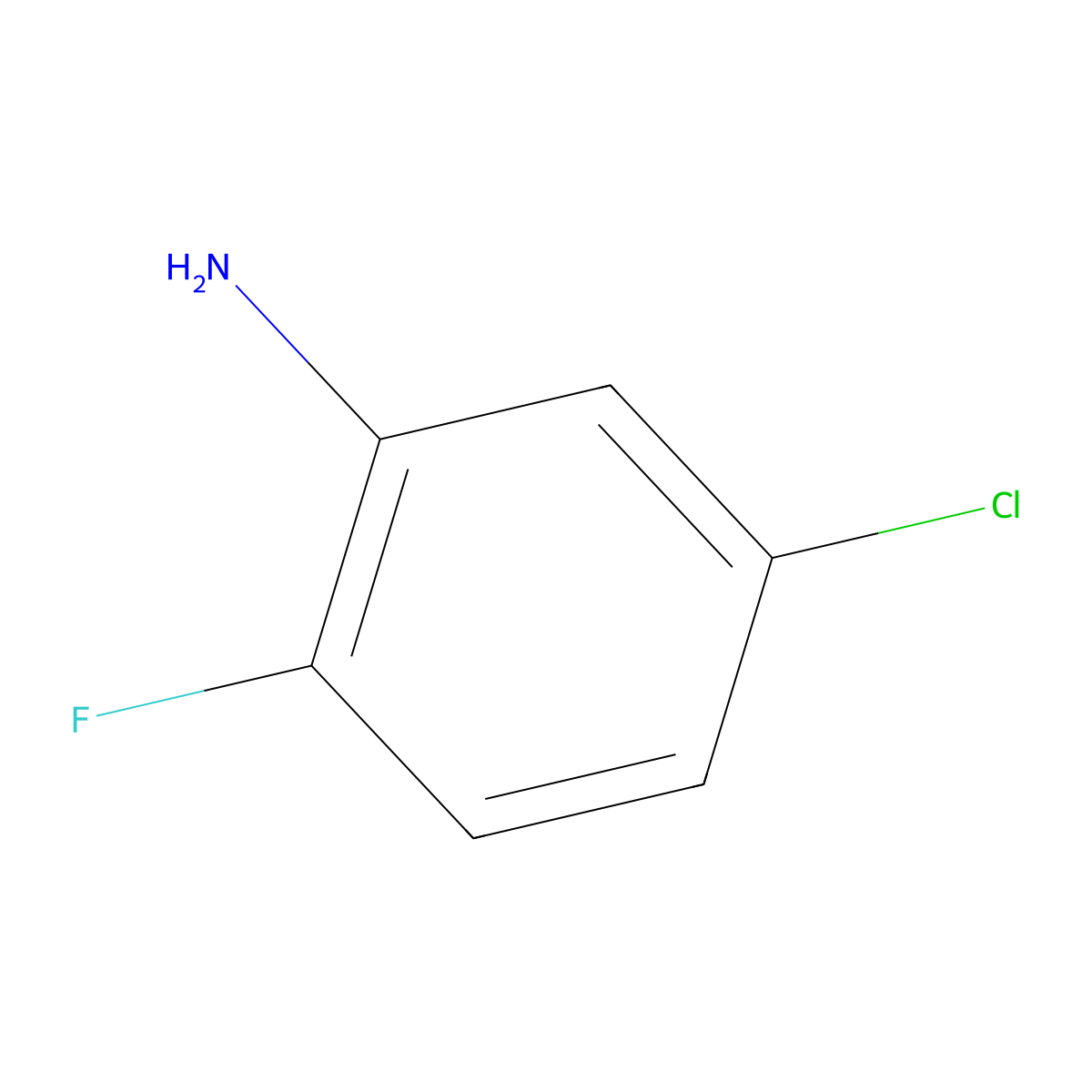 5-Chloro-2-fluoroaniline molecular structure, CAS 2106-05-0