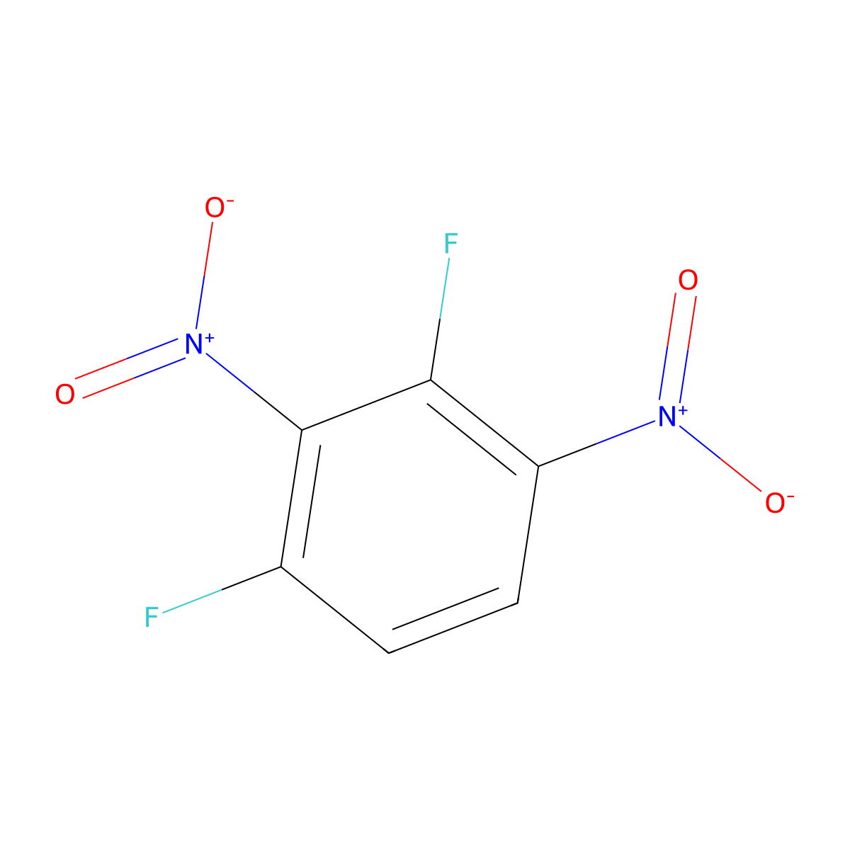 1,3-Difluoro-2,4-dinitrobenzene molecular structure, CAS 2106-41-4