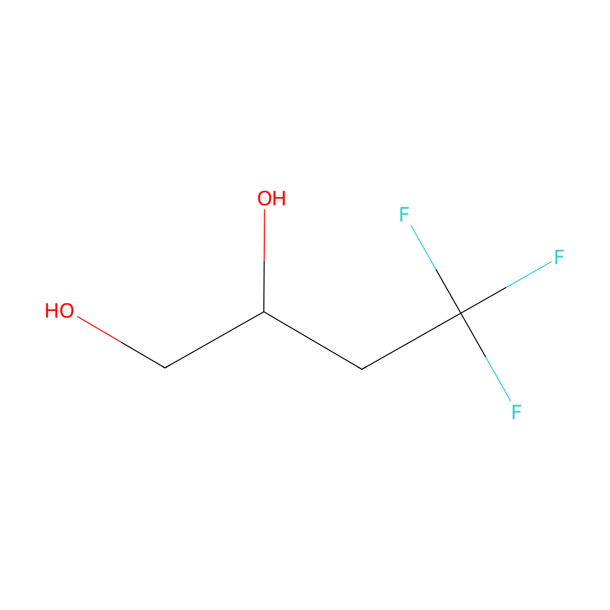 4,4,4-Trifluorobutane-1,2-diol molecular structure, CAS 2106-73-2