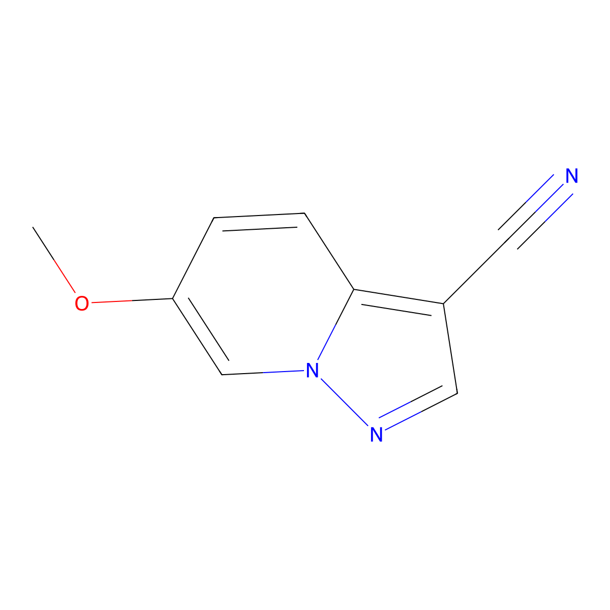 6-Methoxypyrazolo[1,5-A]pyridine-3-carbonitrile molecular structure, CAS 2106248-80-8