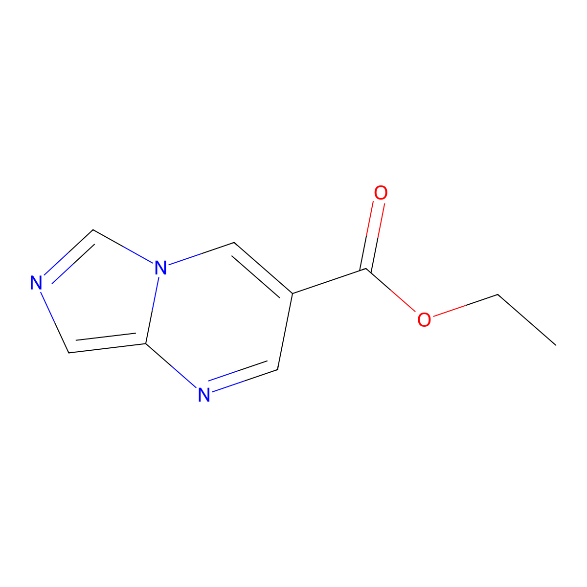Ethyl imidazo[1,5-a]pyrimidine-3-carboxylate molecular structure, CAS 2106251-05-0