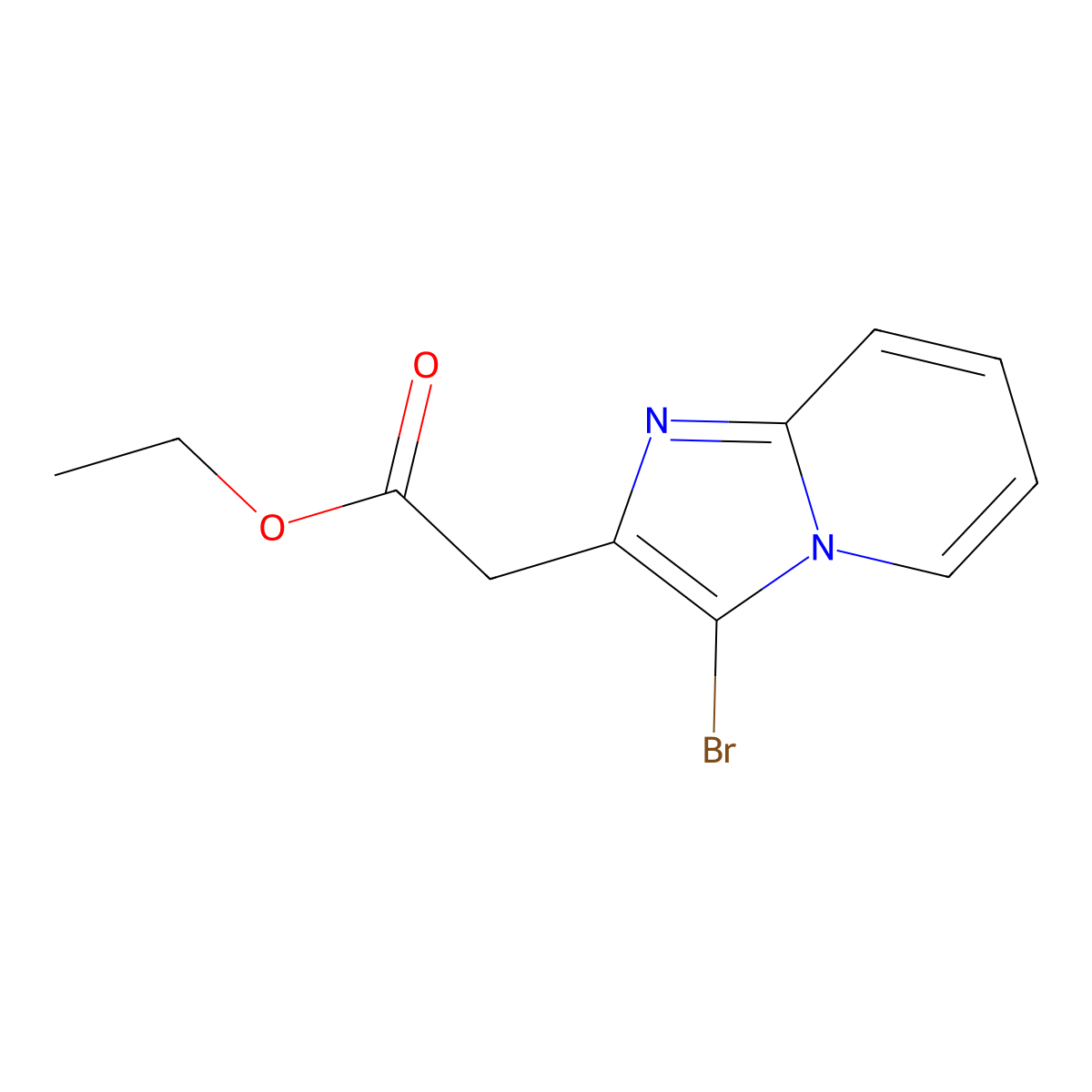 Ethyl 2-{3-bromoimidazo[1,2-a]pyridin-2-yl}acetate molecular structure, CAS 2106254-15-1
